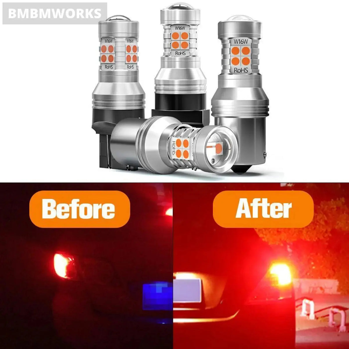 2Pcs Brake Light Bulb Accessories Mitsubishi L200 2015 2016 2017