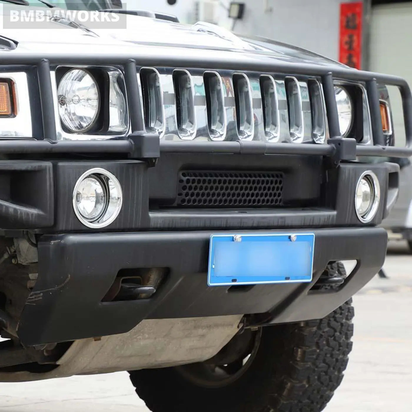 2Pcs Bright Silver Front Fog Lamp Light Molding Rings Trim Hummer H2 2003-2009