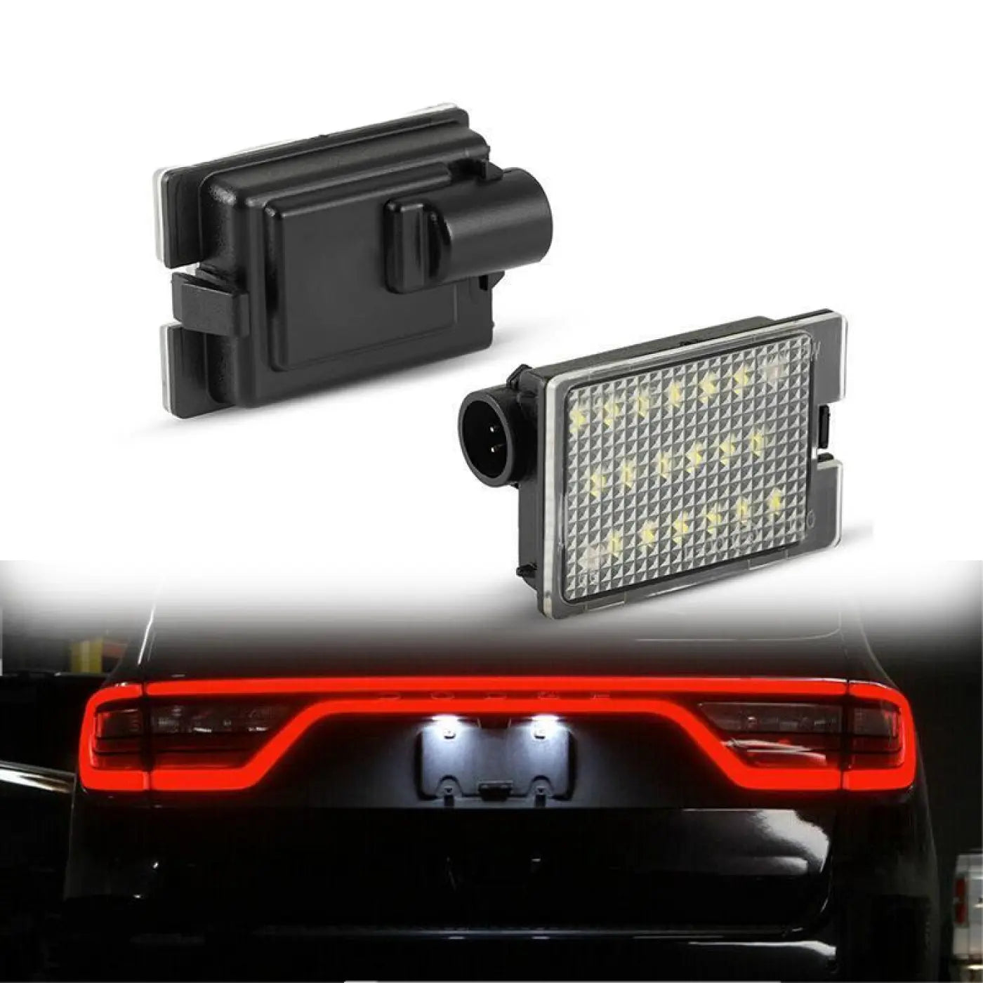 2Pcs Canbus Led License Plate Lights Dodge Durango 2014-2021 68370520Aa