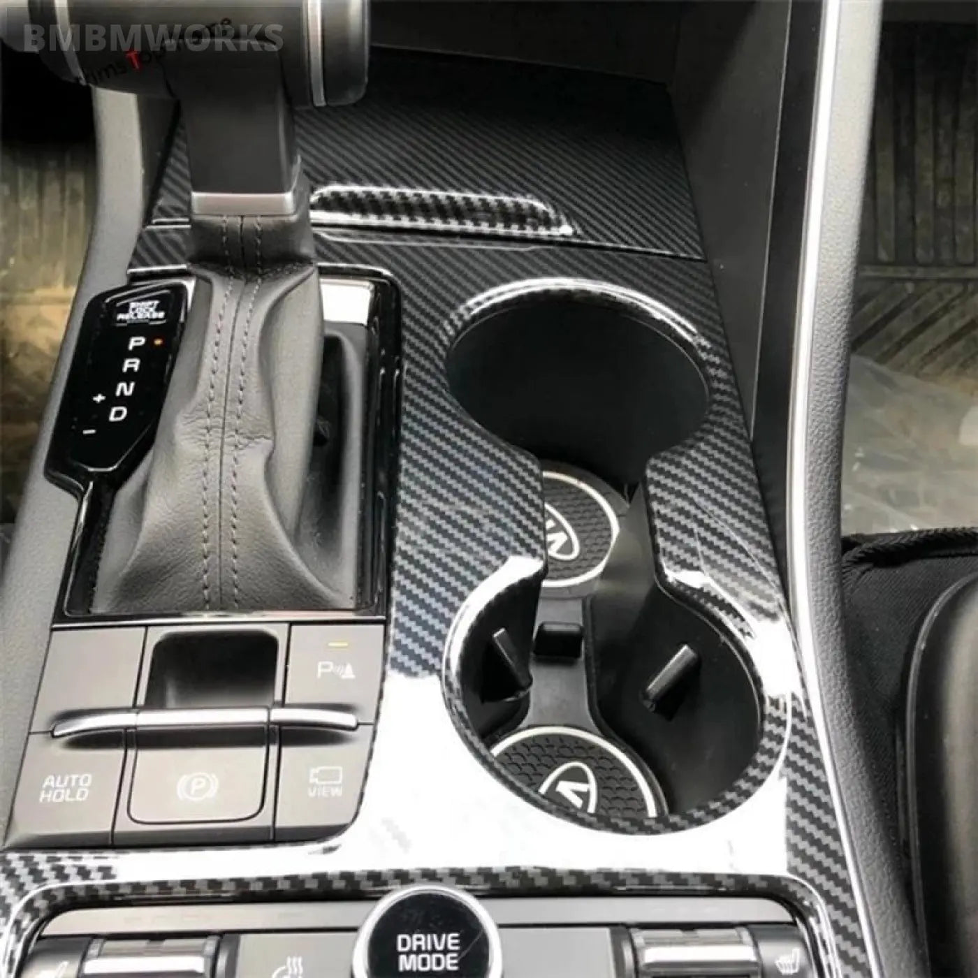 2Pcs Carbon Fiber Center Console Gear Shift Panel Kia K5 2020 2021 2022