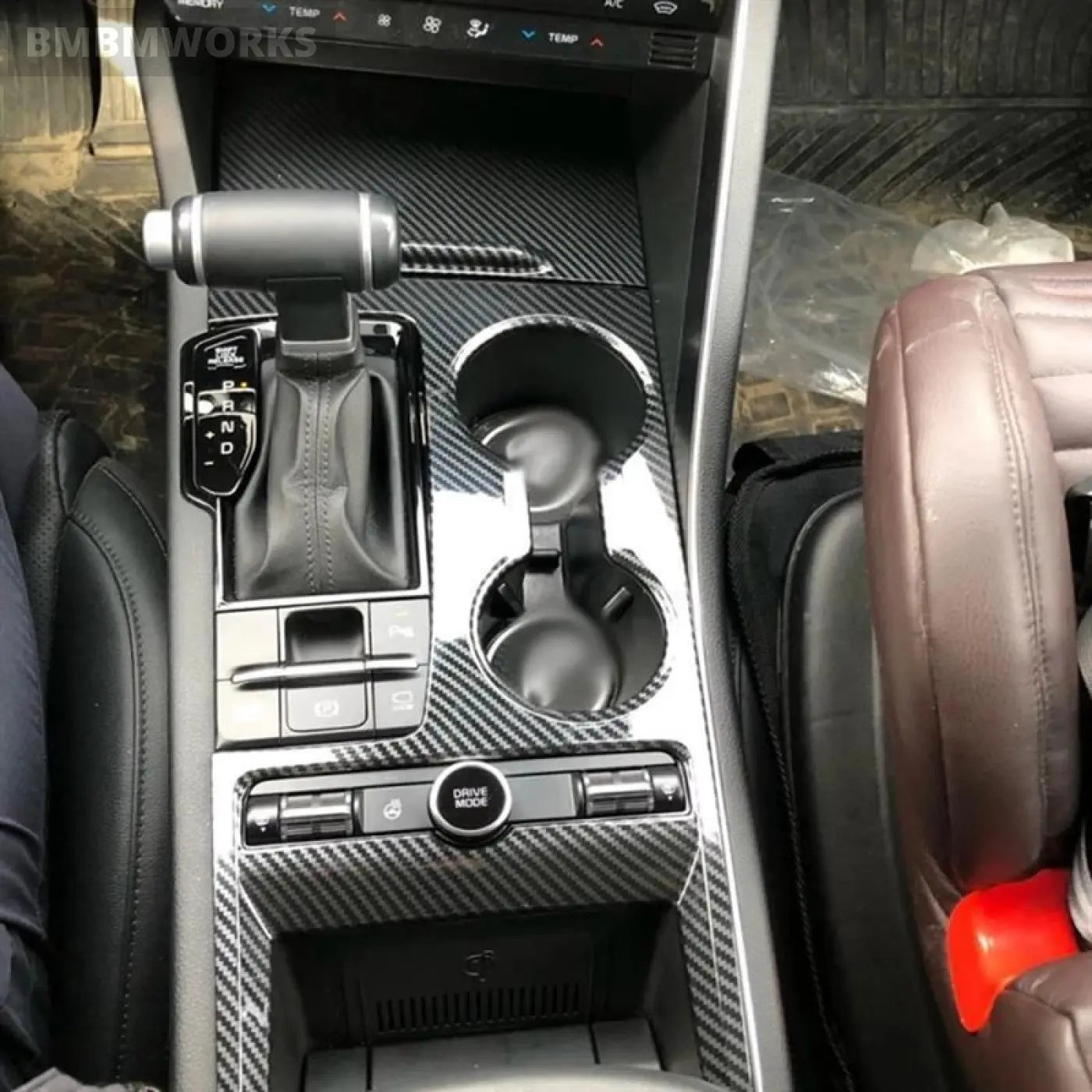 2Pcs Carbon Fiber Center Console Gear Shift Panel Kia K5 2020 2021 2022