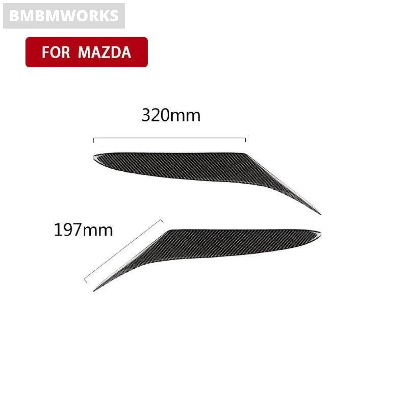 2Pcs Carbon Fiber Headlight Eyelids Cover Trim Stickers Mazda Rx-8 2004-2008