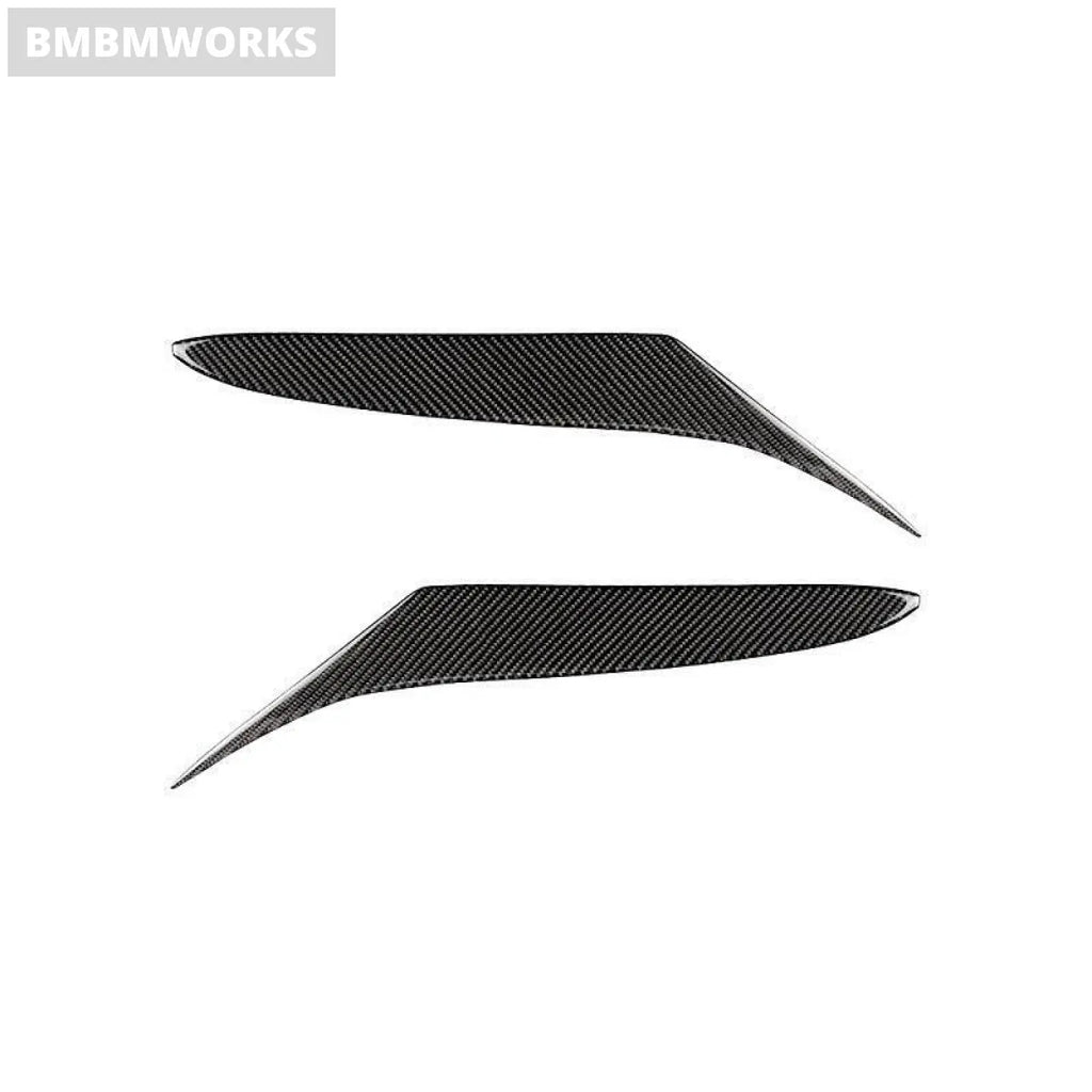 2Pcs Carbon Fiber Headlight Eyelids Cover Trim Stickers Mazda Rx-8 2004-2008