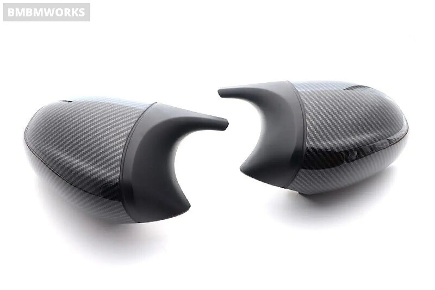 2Pcs Carbon Fiber Look Side Mirror Cover Cap Bmw E90 E91 E92 E93 E81 E87 E82 E88