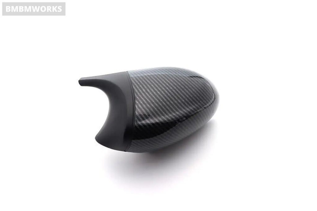 2Pcs Carbon Fiber Look Side Mirror Cover Cap Bmw E90 E91 E92 E93 E81 E87 E82 E88