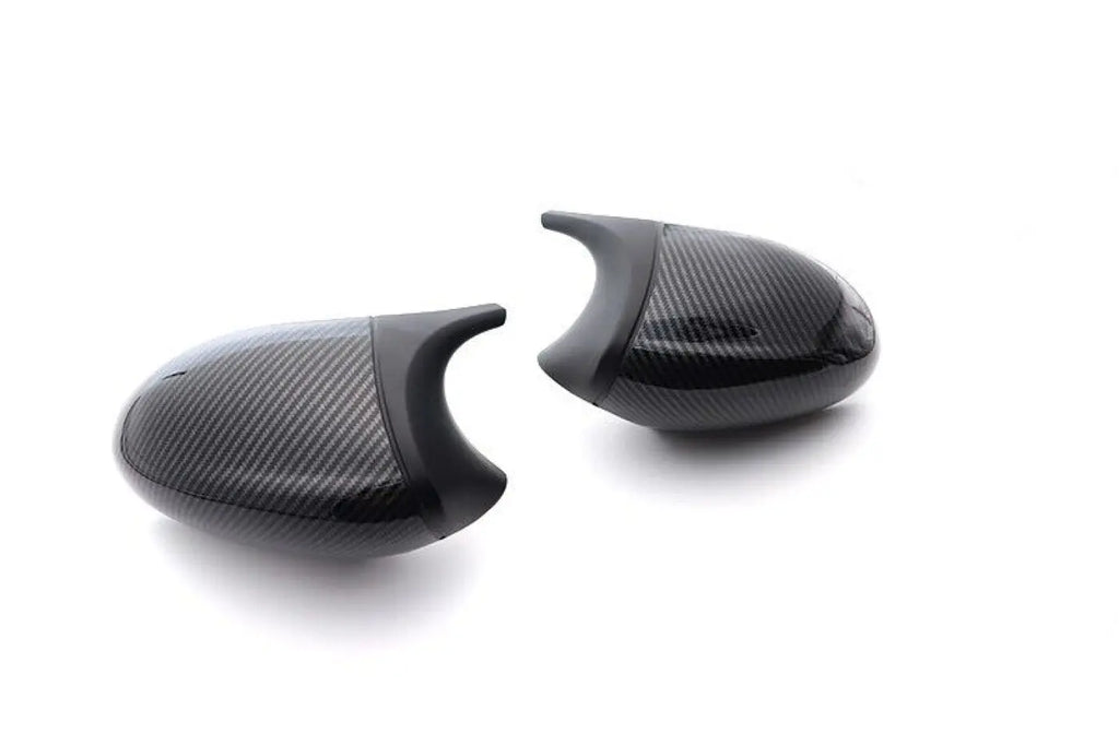 2Pcs Carbon Fiber Look Side Mirror Cover Cap Bmw E90 E91 E92 E93 E81 E87 E82 E88