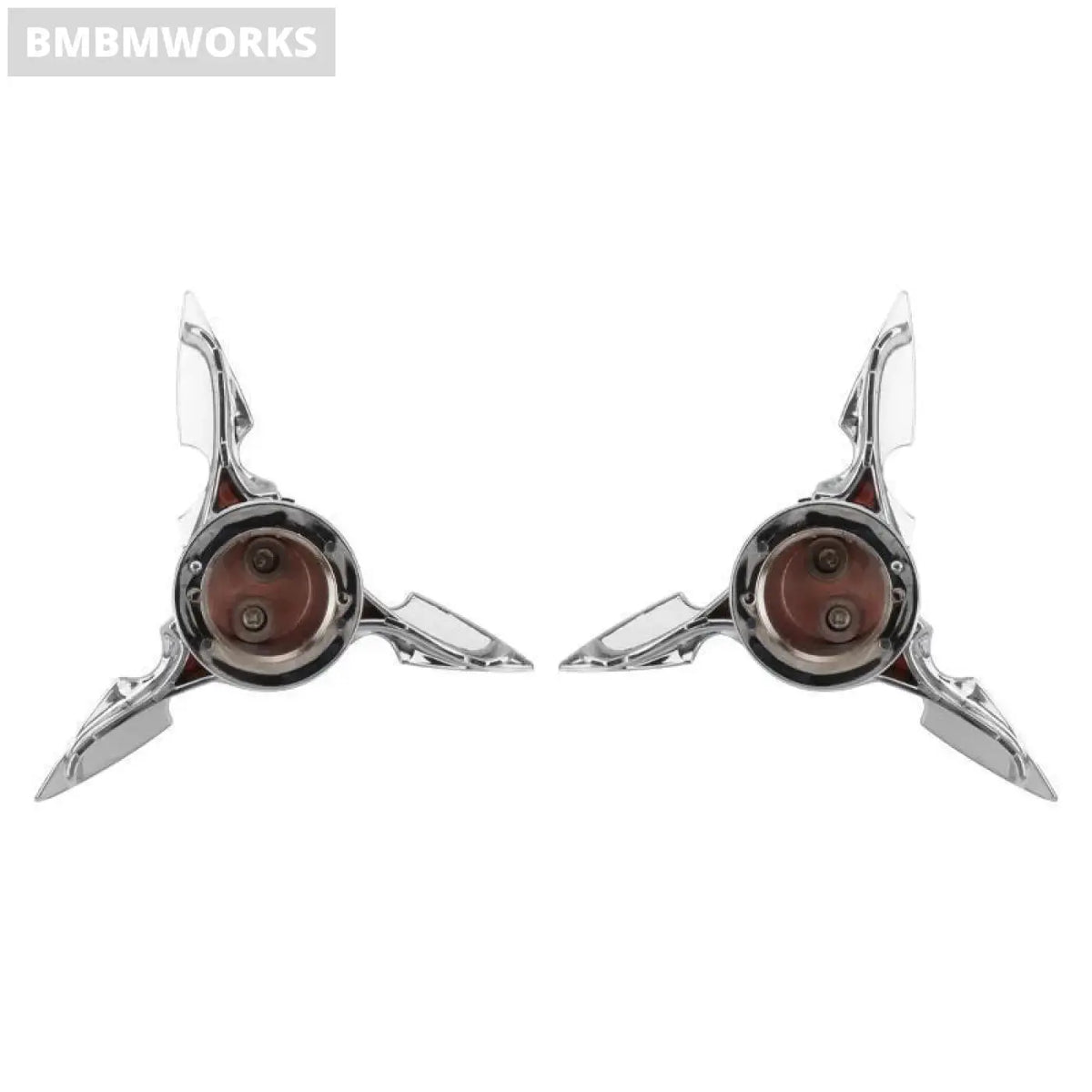 2Pcs Chrome Black Skull Spun Blade Axle Caps Cover Harley Sportster Dyna Softail