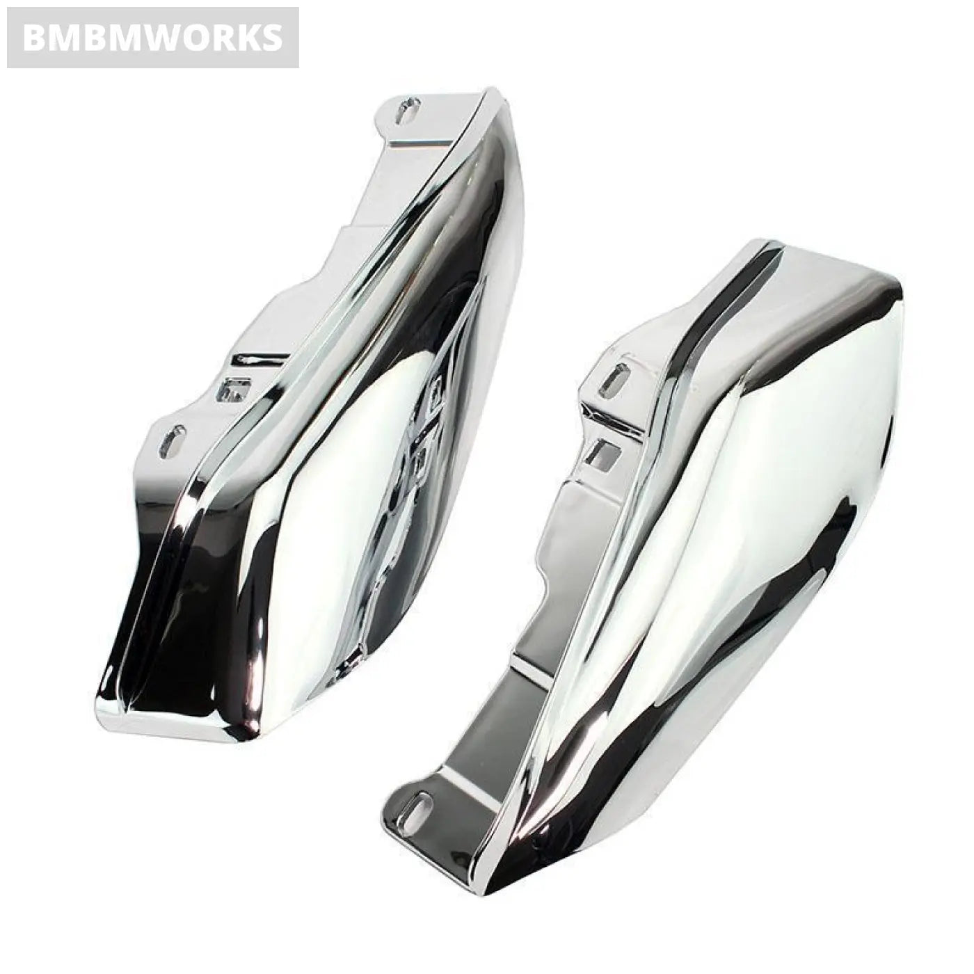 2Pcs Chrome Heat Shield Mid-Frame Air Deflector Trim Harley Touring Street