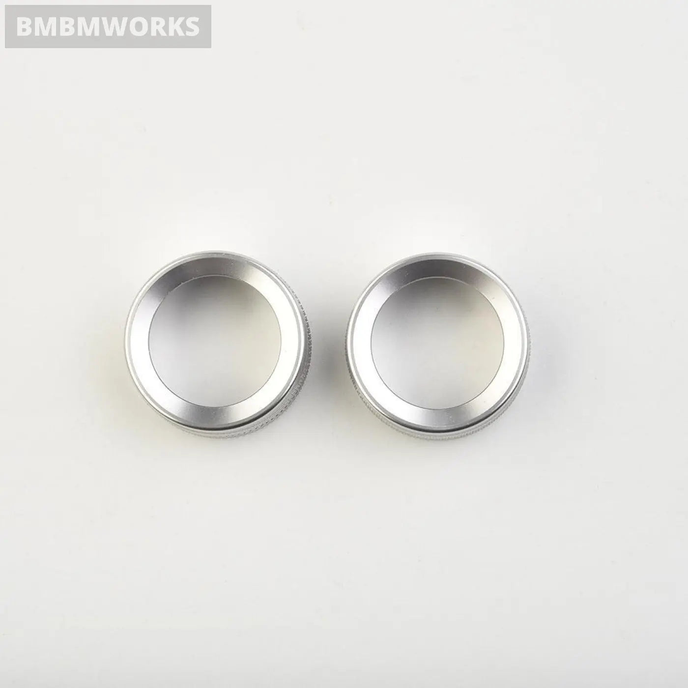 2Pcs Chrome Silver Volume Radio Knob Cover For Porsche 911 Cayenn Macan 718