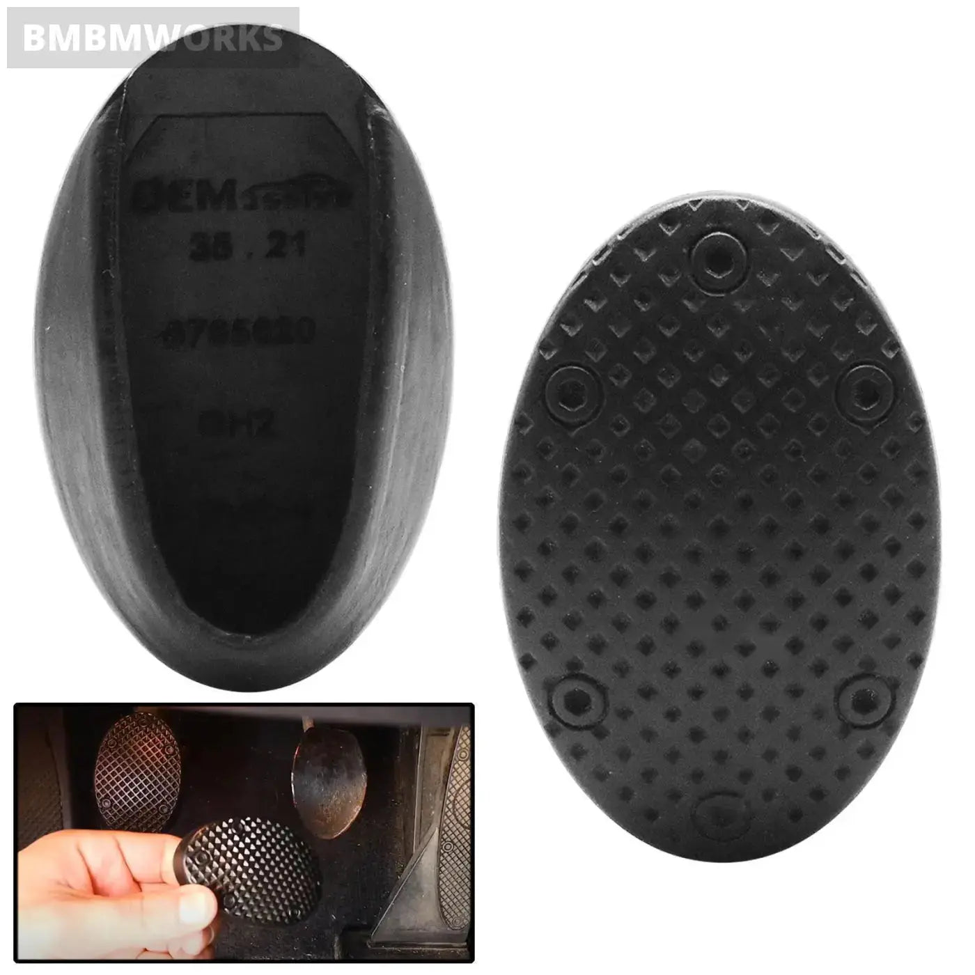 2Pcs Clutch Brake Rubber Pedal Covers Pads Cooper One S R50 R53 R55 R56 R60 F55