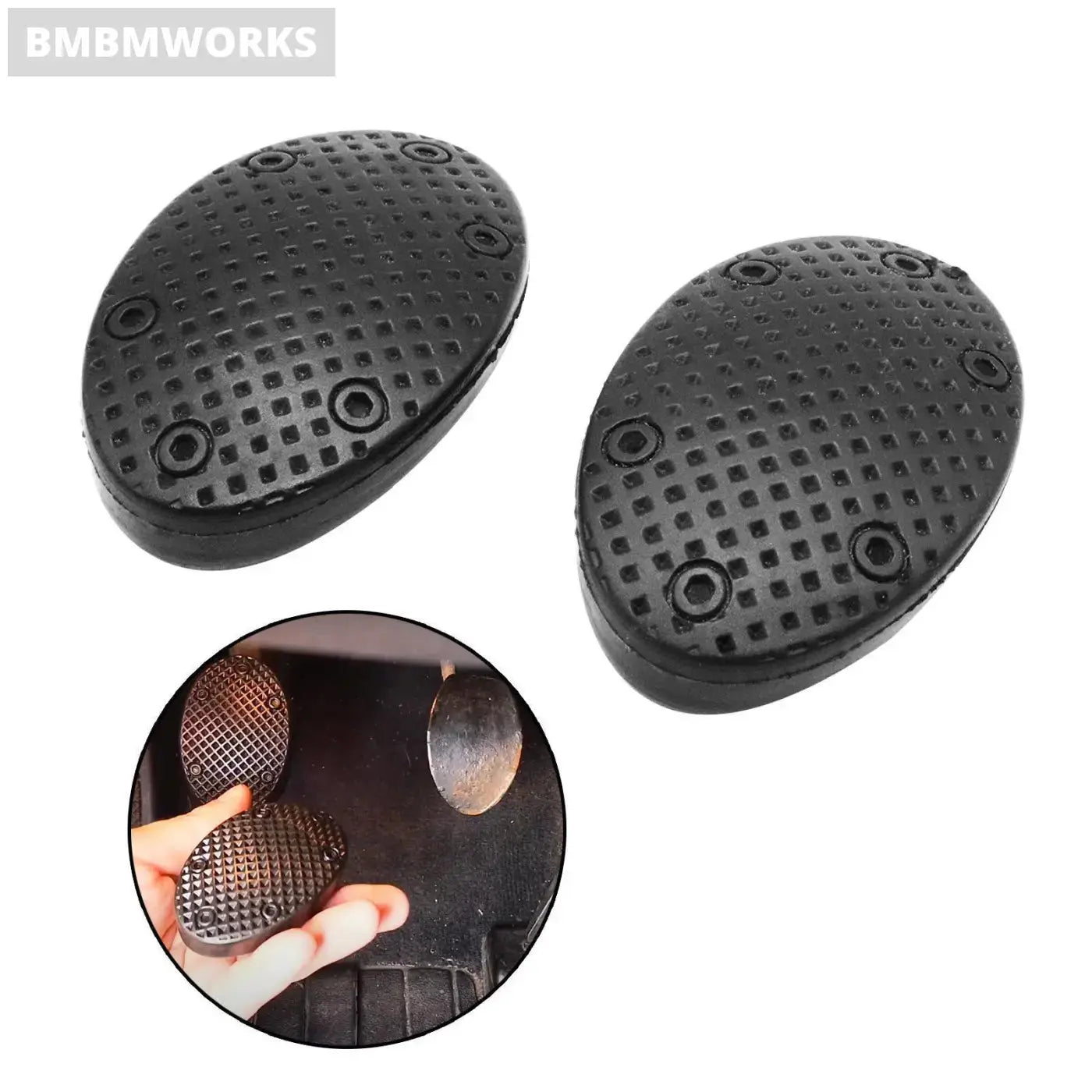 2Pcs Clutch Brake Rubber Pedal Covers Pads Cooper One S R50 R53 R55 R56 R60 F55
