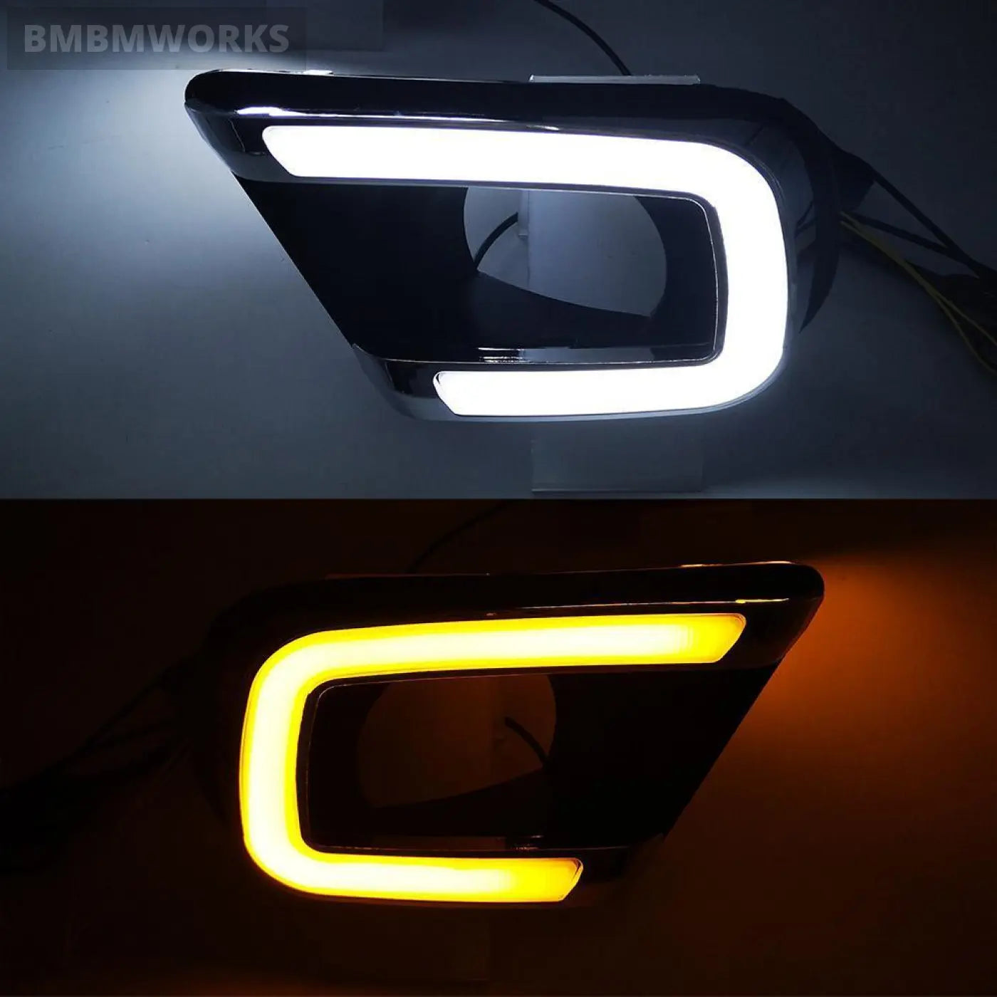 2Pcs Daytime Running Light Fog Lamp Hole Turn Signal Drl Dodge Journey Fiat