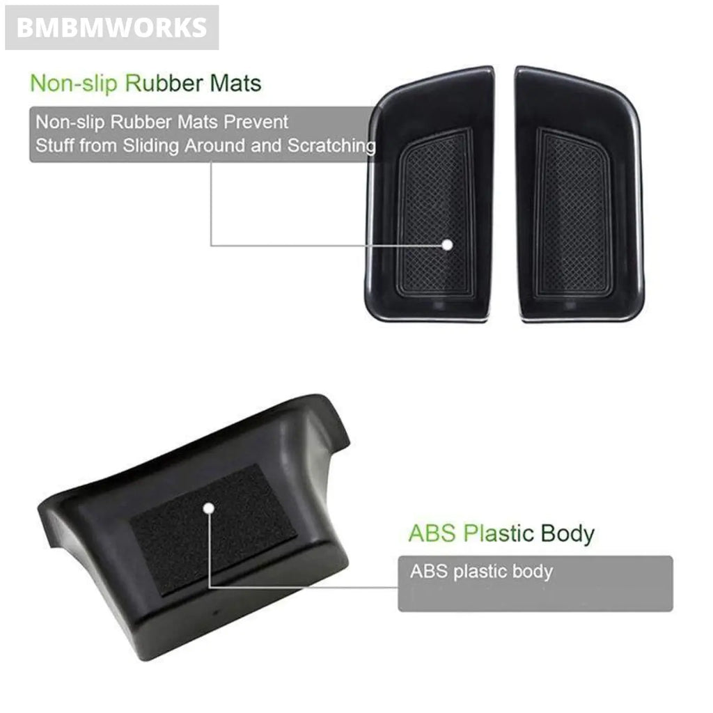 2Pcs Door Holder Armrest Storage Box Container Tray Porsche Macan 2014-2019