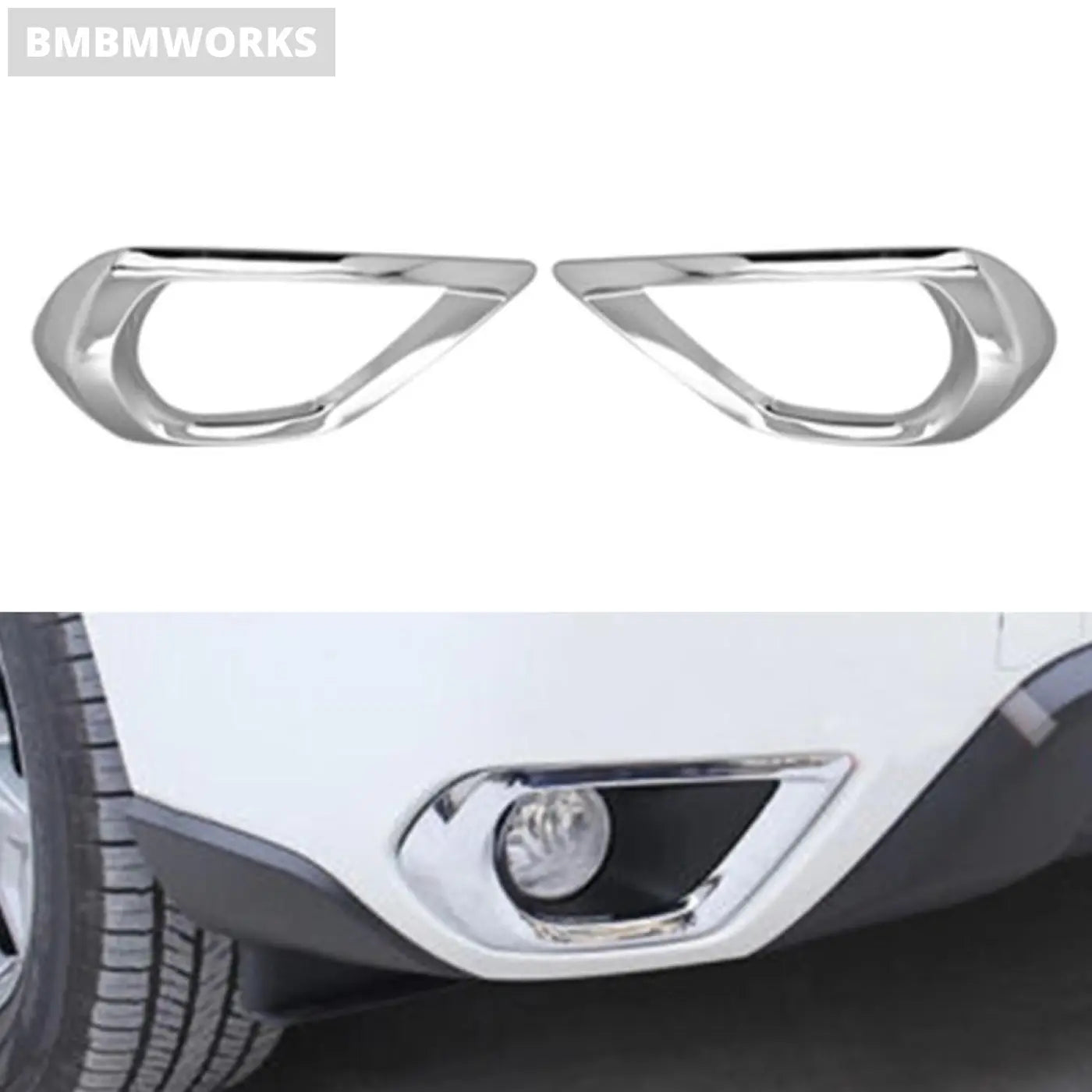 2Pcs Eyebrow Front Fog Light Lamp Cover Trim Subaru Forester 2013 2014 2015