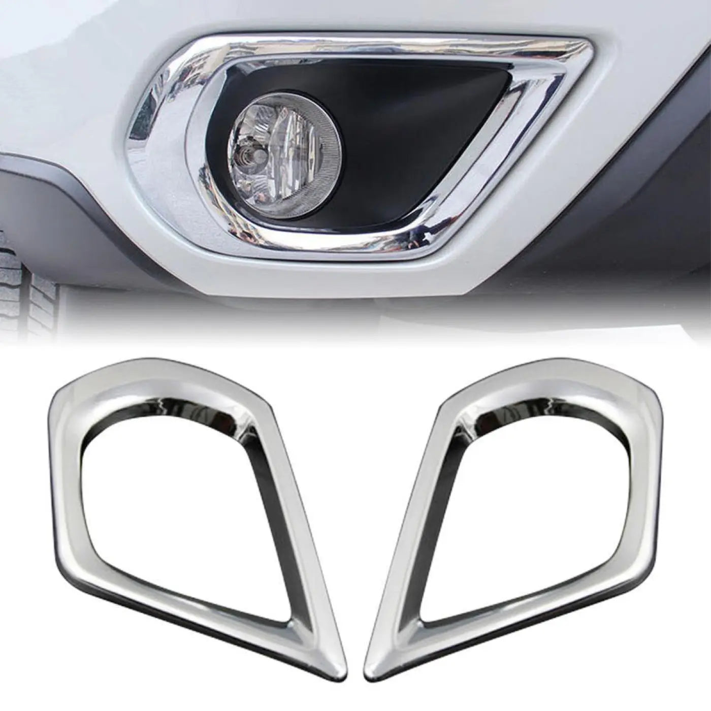 2Pcs Eyebrow Front Fog Light Lamp Cover Trim Subaru Forester 2013 2014 2015