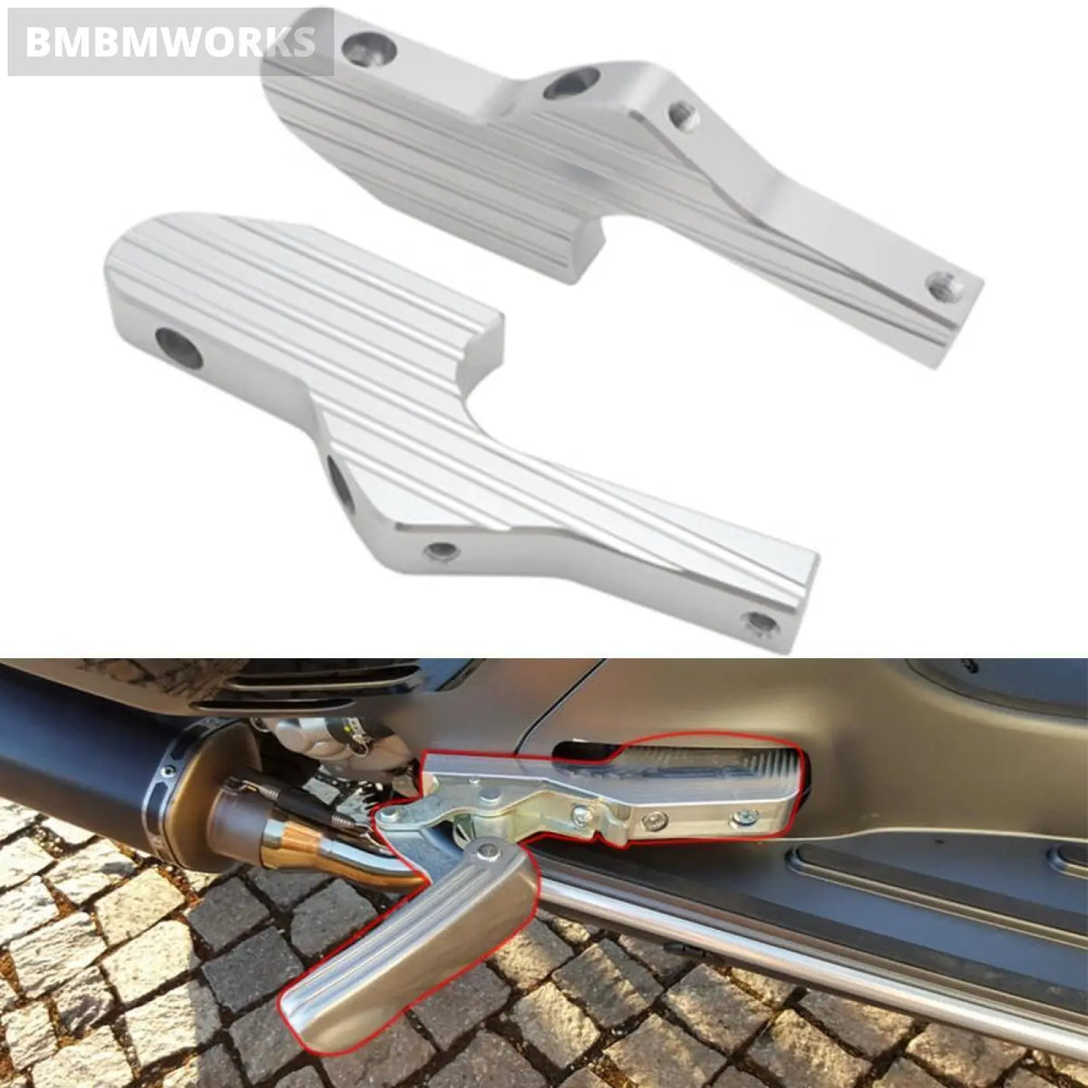 2Pcs Foot Rest Passenger Pegs Vespa Gt Gts Gtv 60 125 150 200 250 300 300Ie