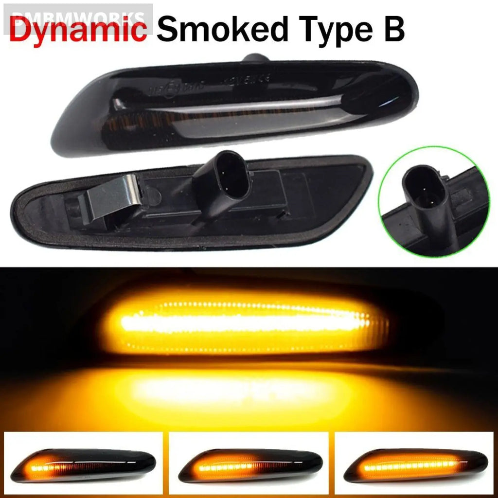 2Pcs For Bmw Led Dynamic Side Turn Signal Light E90 E91 E92 E93 E60 E87 E82 E46