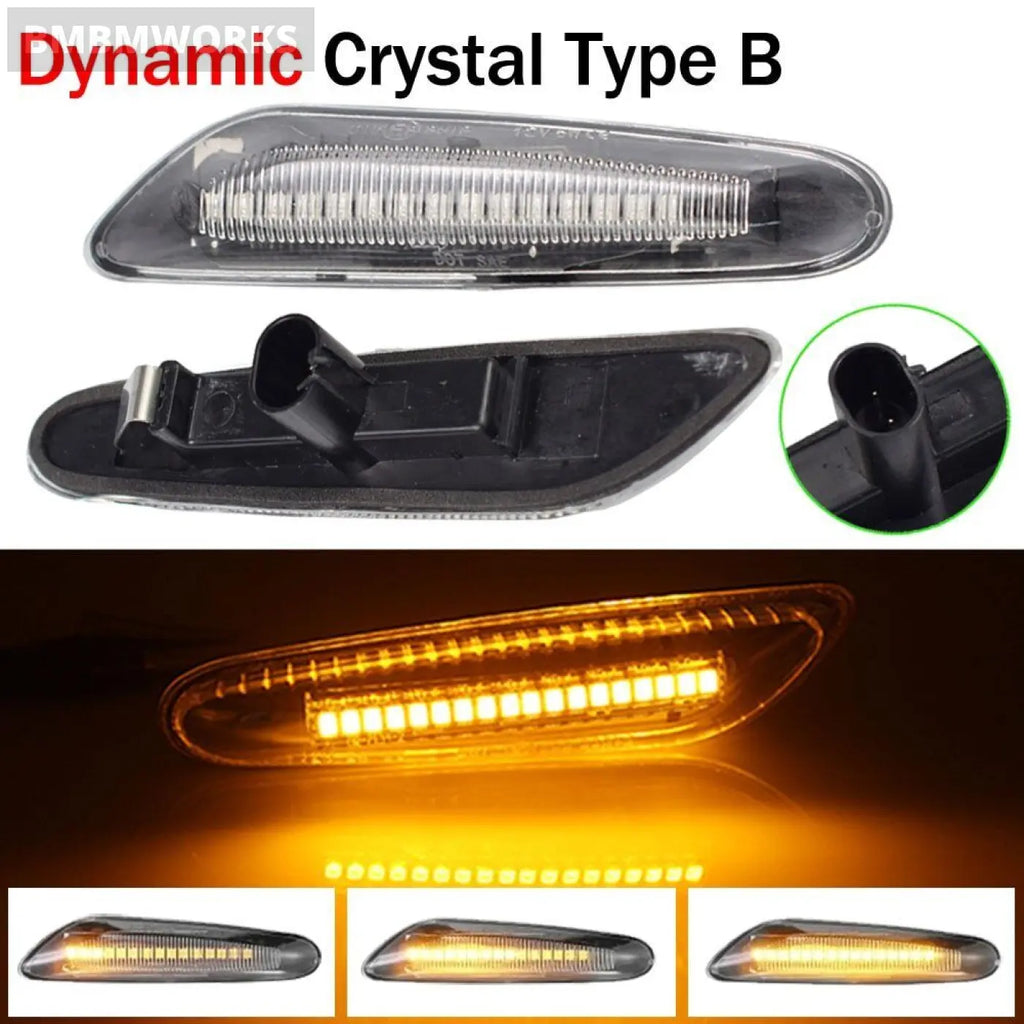 2Pcs For Bmw Led Dynamic Side Turn Signal Light E90 E91 E92 E93 E60 E87 E82 E46