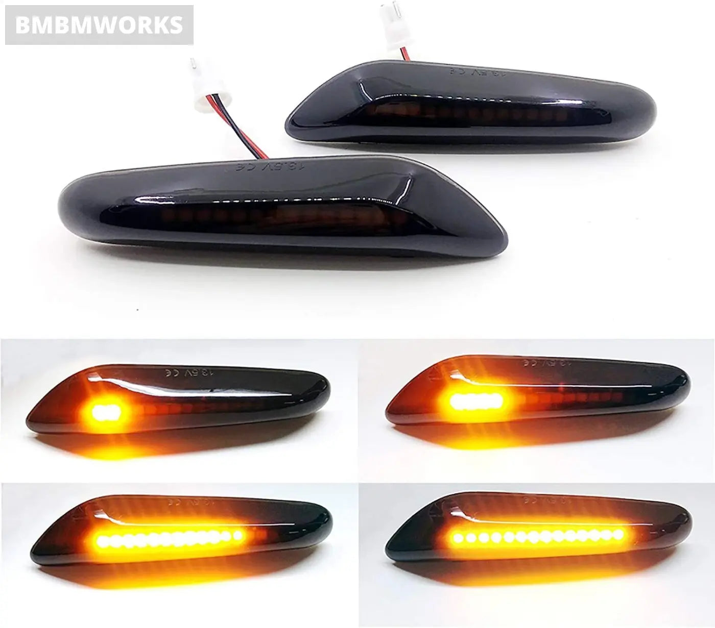 2Pcs For Bmw Led Dynamic Side Turn Signal Light E90 E91 E92 E93 E60 E87 E82 E46