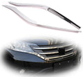 2Pcs Front Center Grille Grill Strip Cover Molding Trim Honda Crv Cr-V 2012-2014