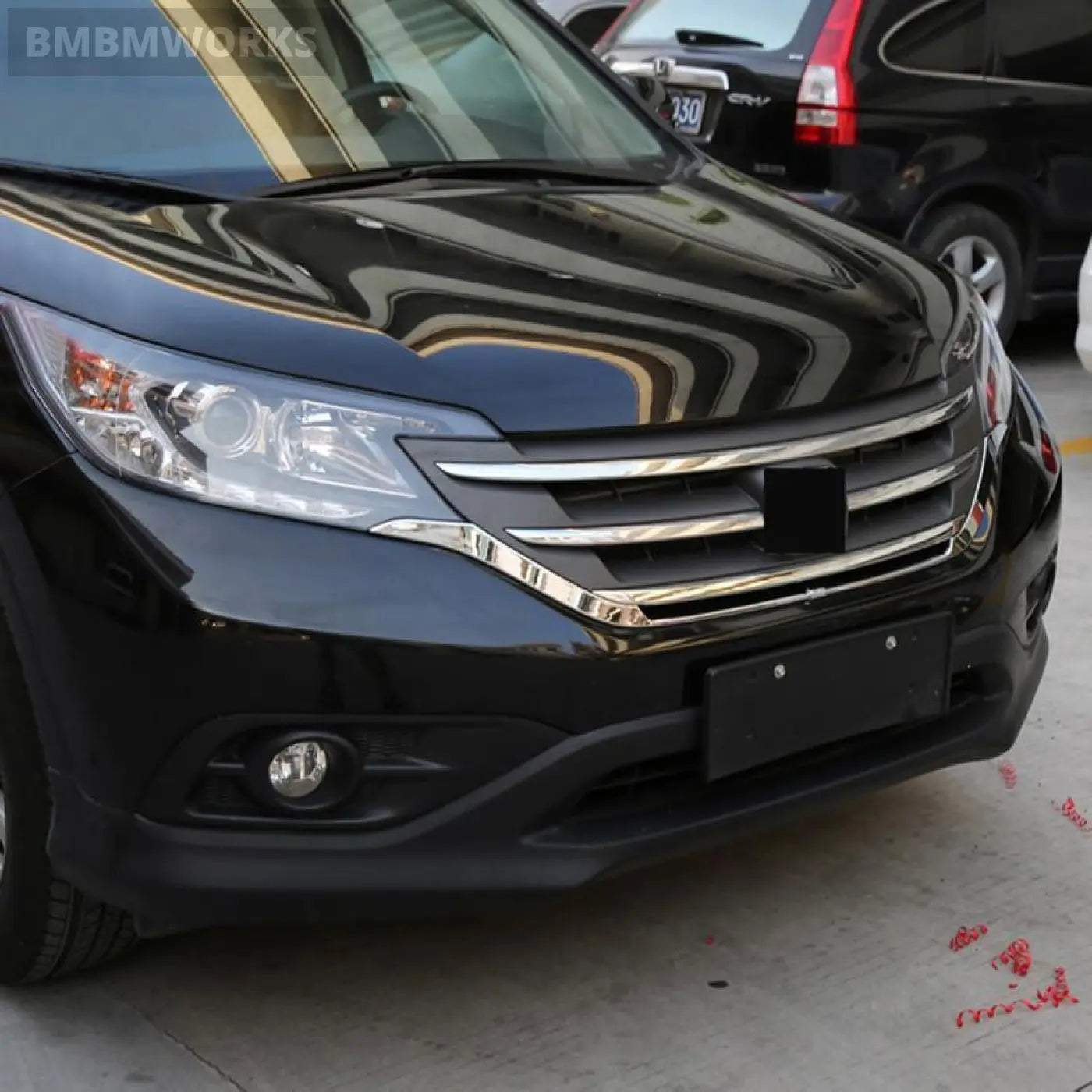 2Pcs Front Center Grille Grill Strip Cover Molding Trim Honda Crv Cr-V 2012-2014