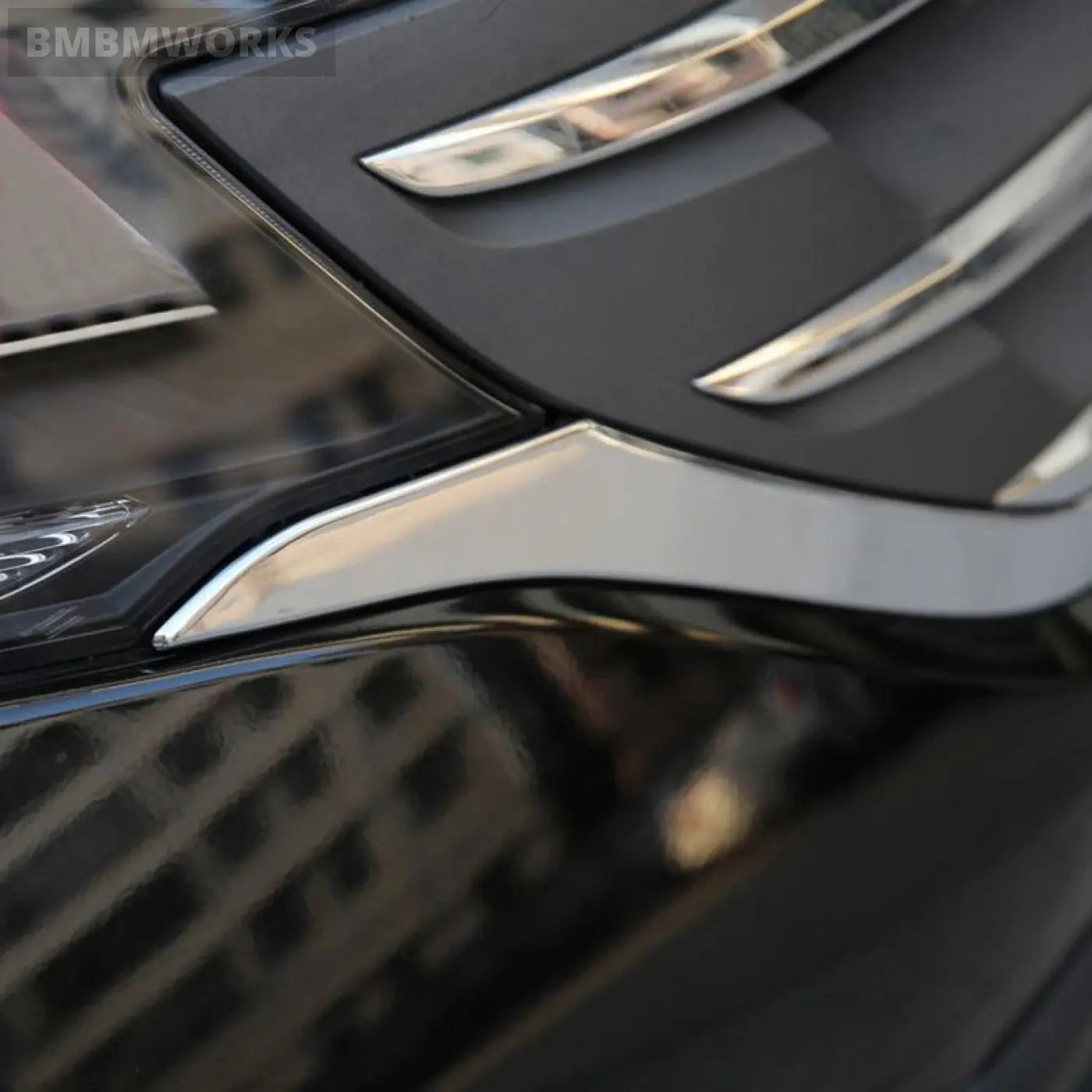 2Pcs Front Center Grille Grill Strip Cover Molding Trim Honda Crv Cr-V 2012-2014