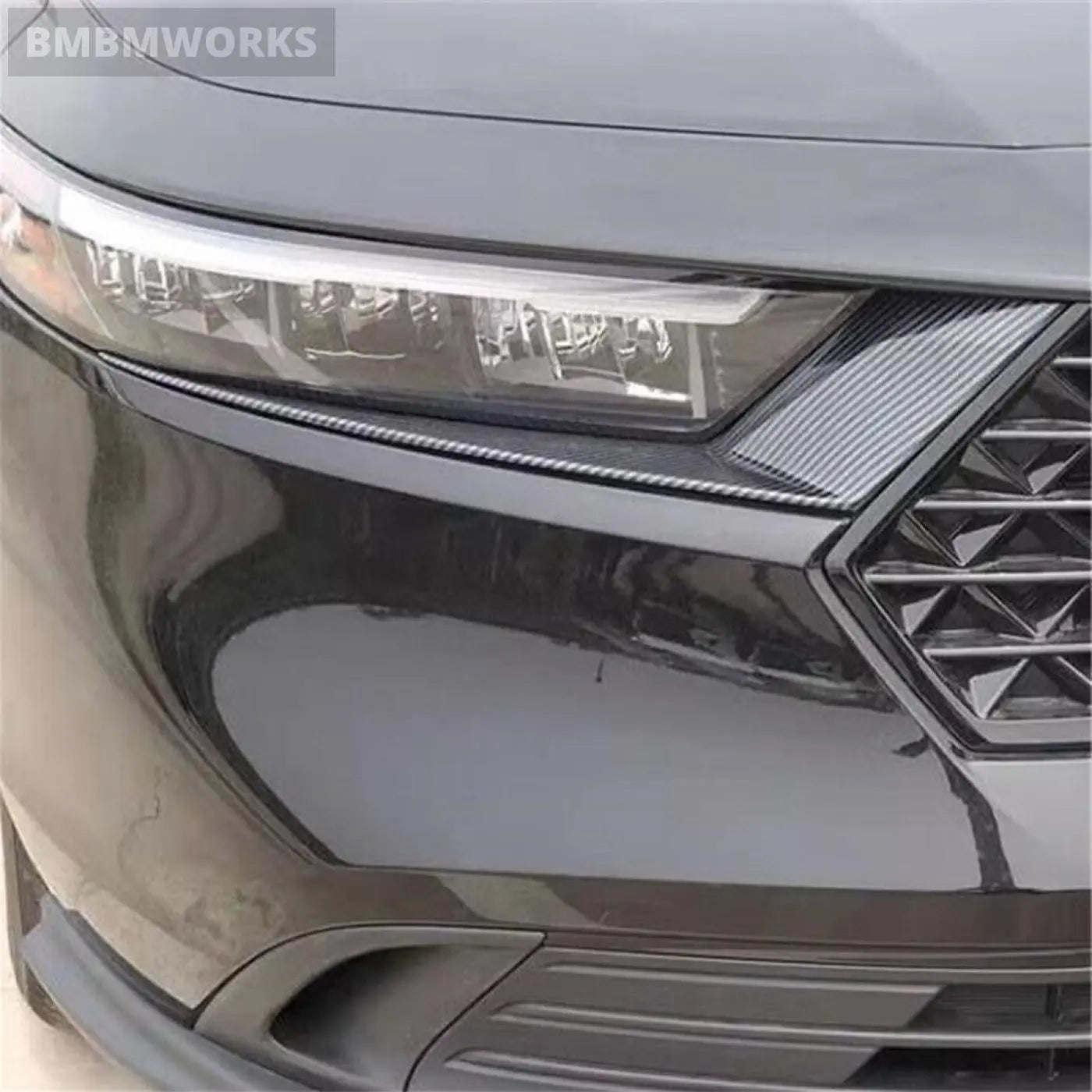 2Pcs Front Headlight Eyebrow Cover Trim Honda Accord 2023 2024 11Th Gen