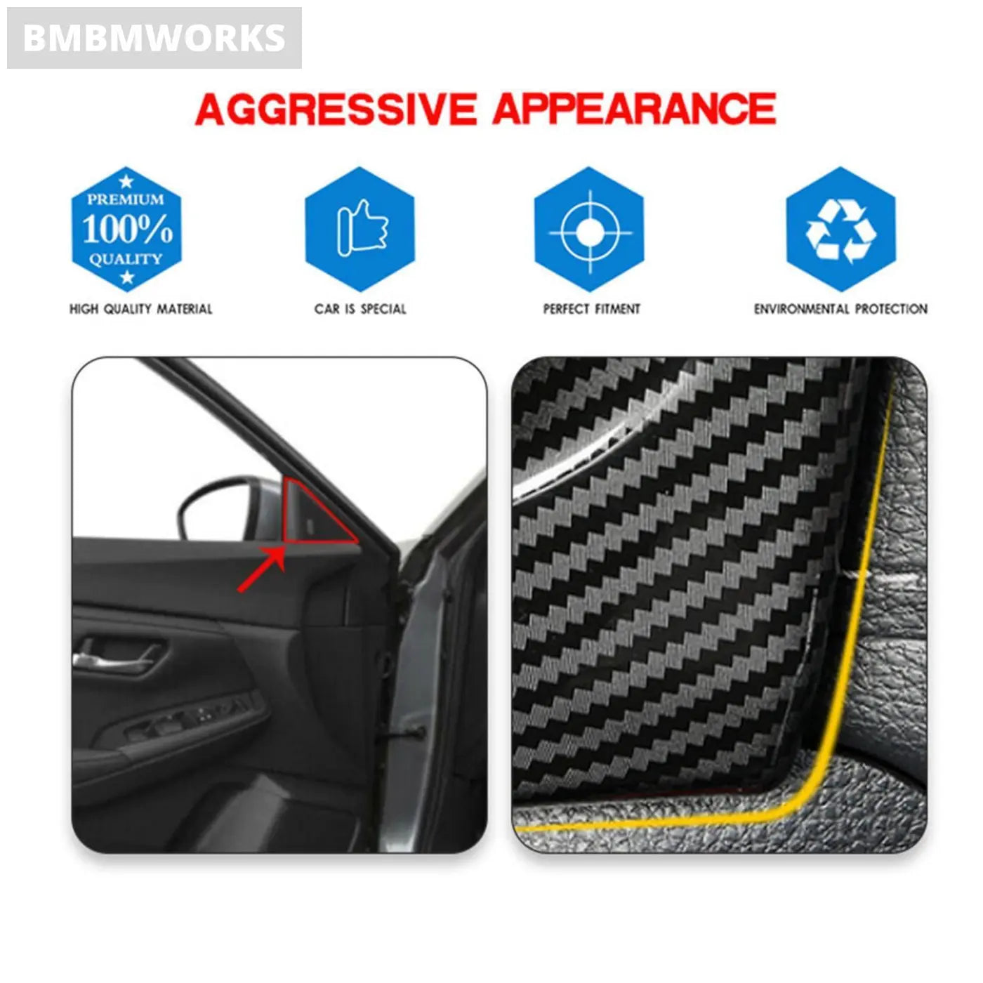 2Pcs Front Triangle A-Pillar Cover For Nissan Sentra Sylphy 2020-2022