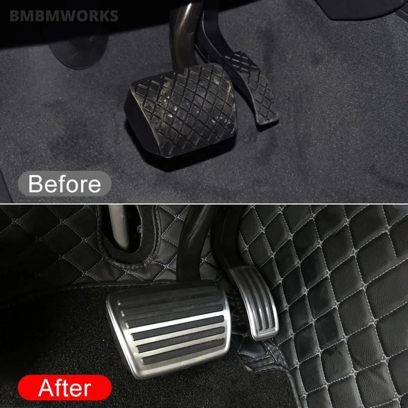 2Pcs Fuel Brake Pedals Cover Audi Q7 4M 2016- 2022 Q8 2019-2022 Porsche Cayenne