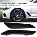 2Pcs Gloss Black Bmw 5 Series G30 G31 Fender Side Air Vent Outlet Cover Trim