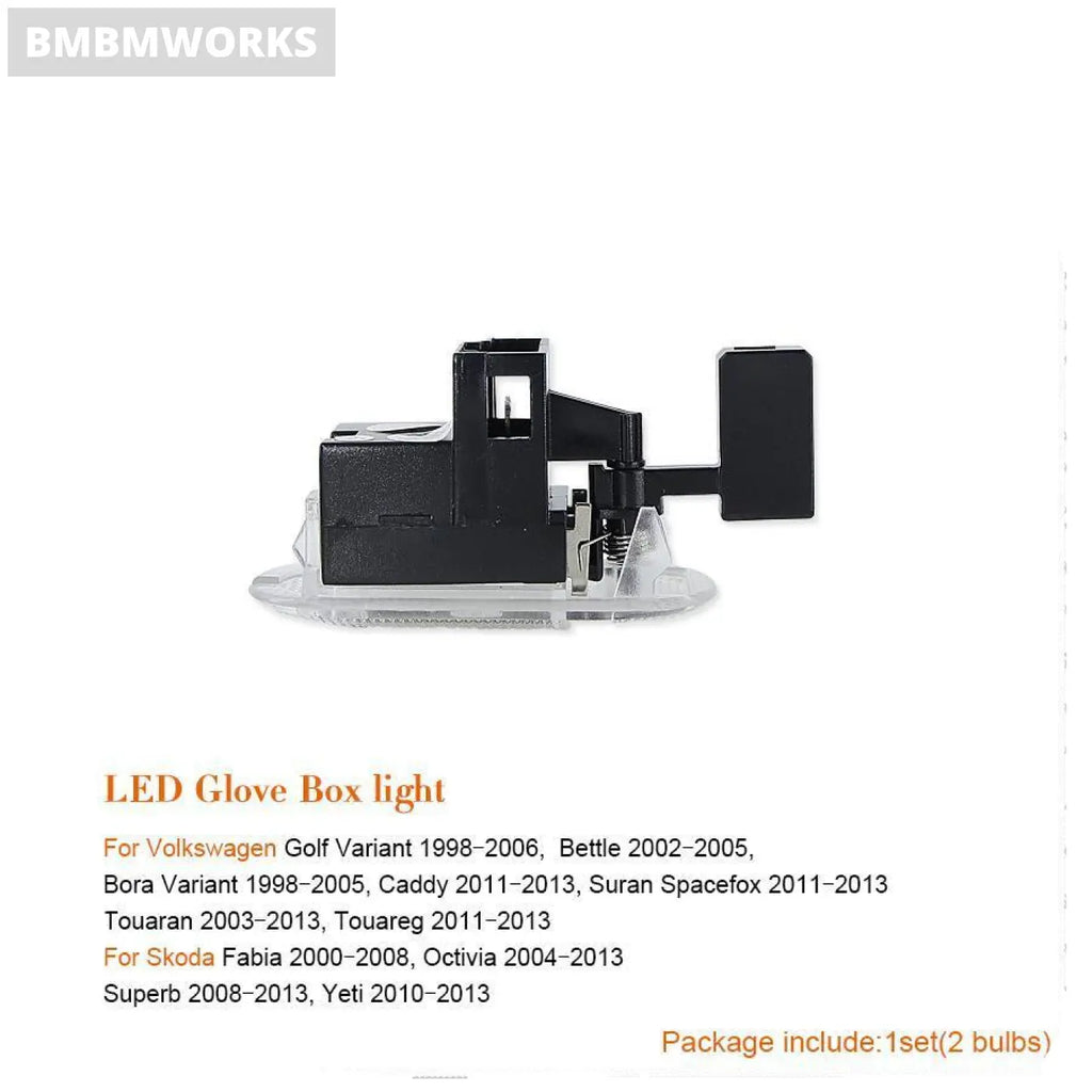 2Pcs Glove Box Storage Compartment Light Lamp Volkswagen Vw Golf Jetta Mk4 Bora