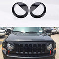 2Pcs Headlight Chrome Bezels Front Light Trim Jeep Patriot 2011-2017