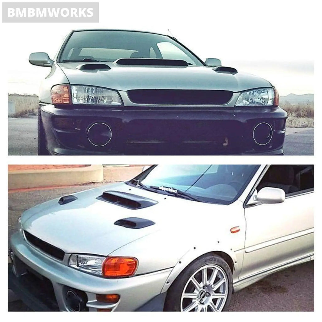 2Pcs Hood Vent Induction Scoop Frp Subaru Impreza Gc8 Sti Wrx 2.5Rs 99-01