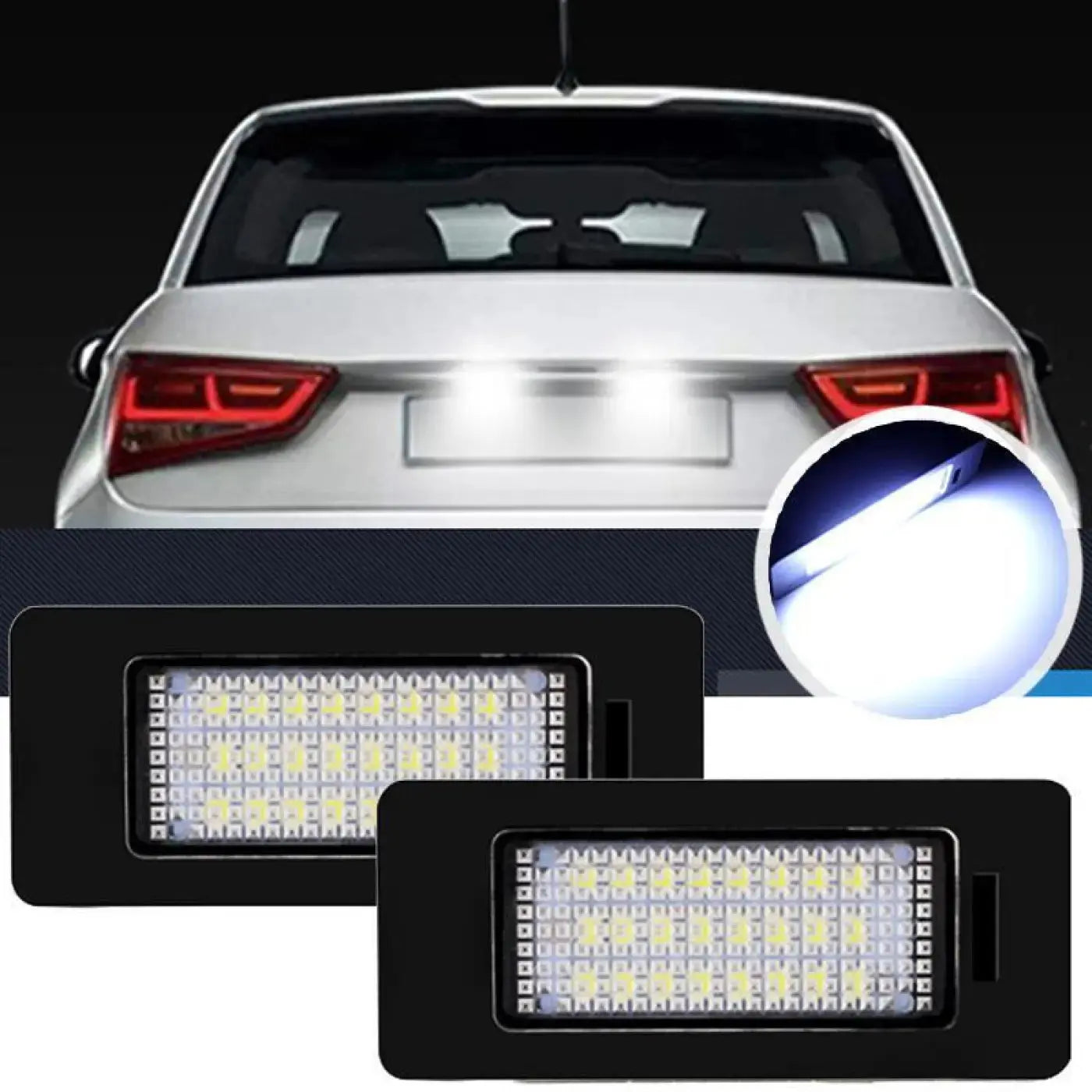 2Pcs Led Bulb License Plate Light Volkswagen Passat B6 R36 Jetta Golf Plus Mk6