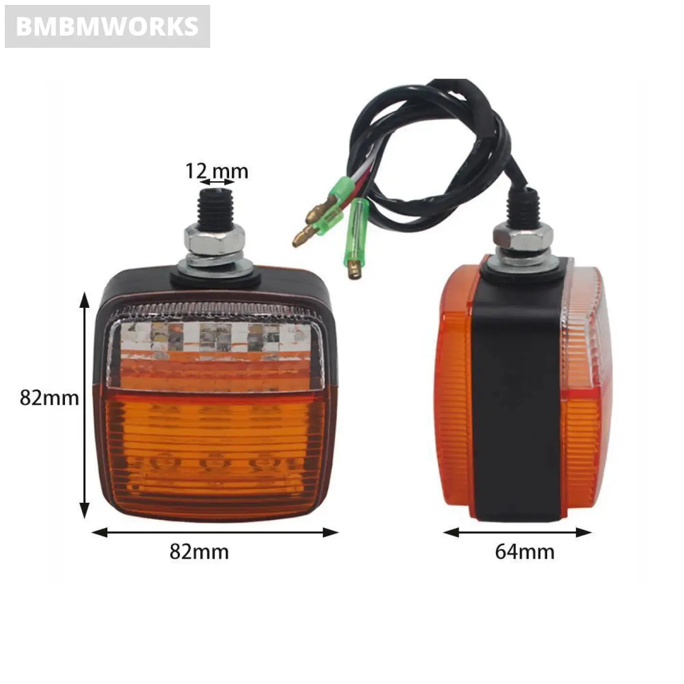 2Pcs Led Forklift Lights 12V 24V Front Claas Tractor Turn Signal