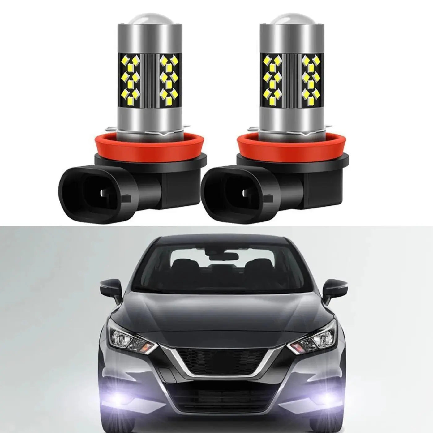 2Pcs Led Front Fog Lamp Bulbs Light Bulb For Nissan Versa 2007-2023