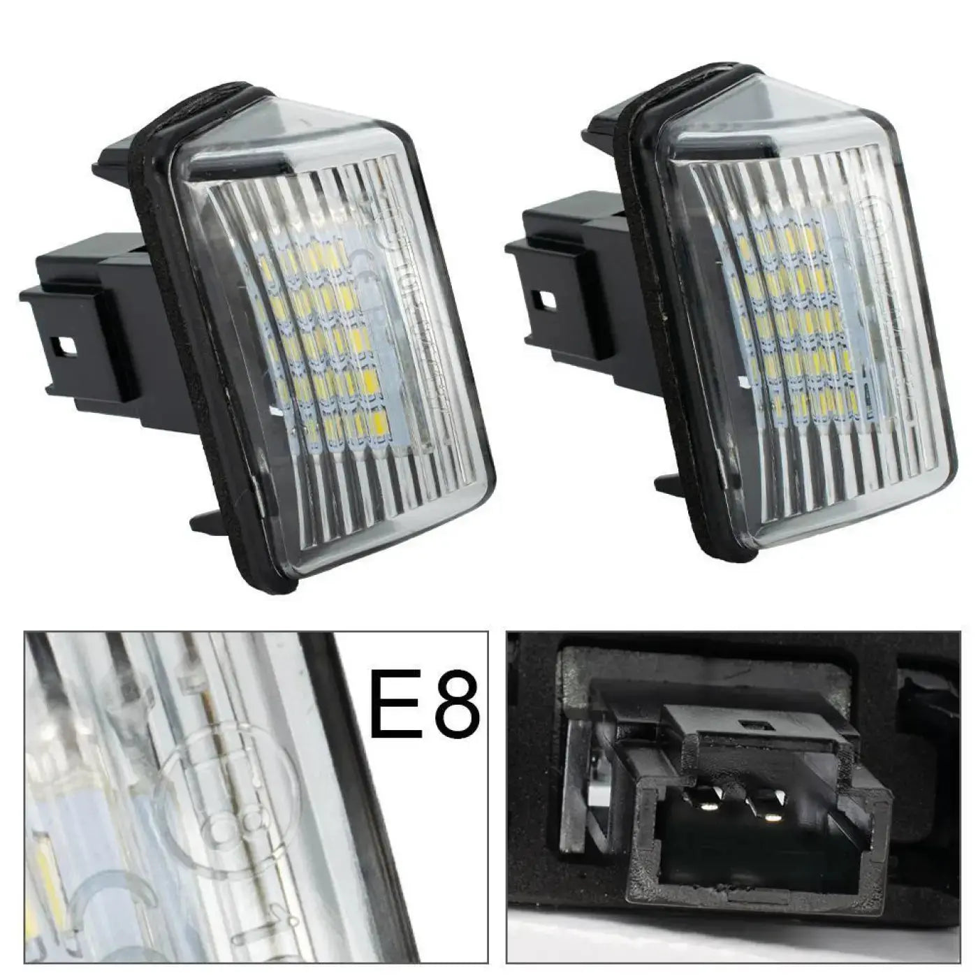 2Pcs Led License Number Plate Light Lamp Citroen C3 C4 C5 Berlingo Saxo Xsara