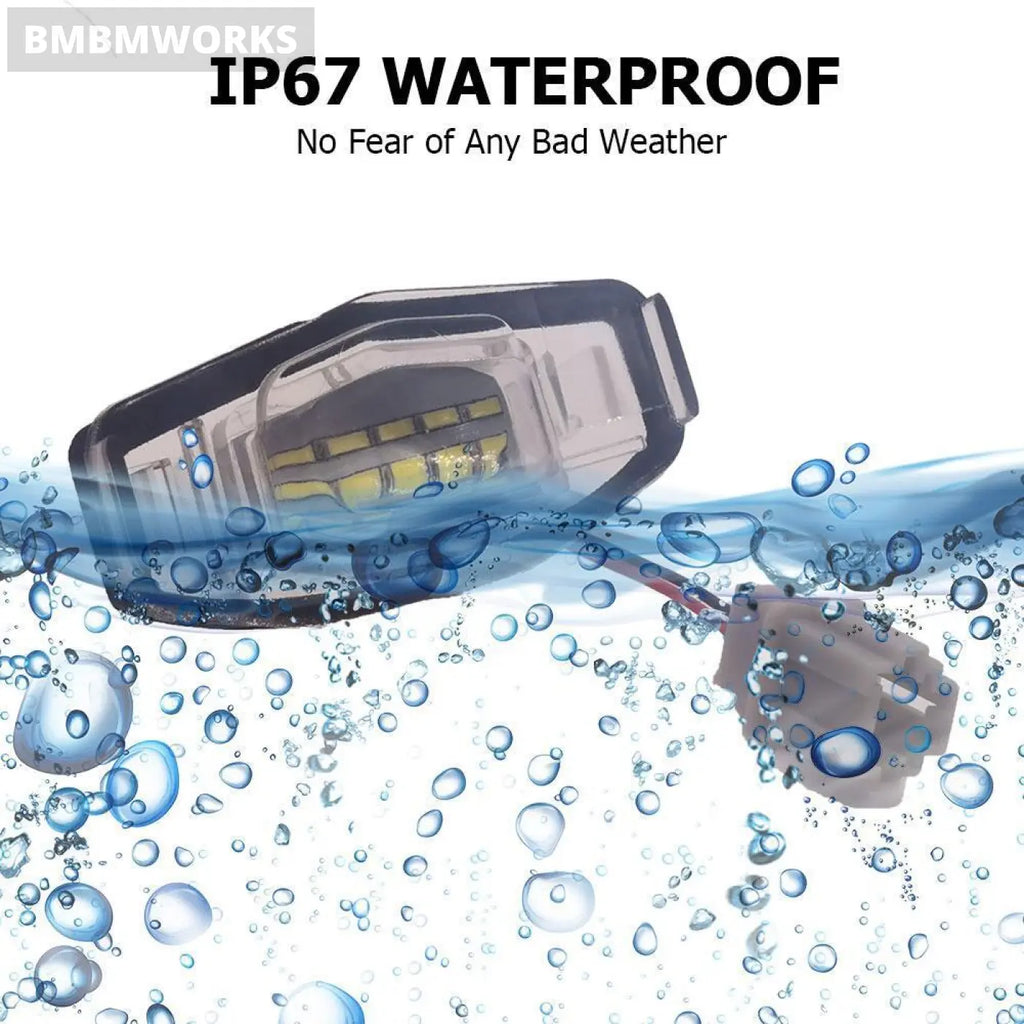 2Pcs Led License Plate Light Acura Mdx Rl Tl Tsx Rdx Ilx 2001-2018 Honda Civic 7