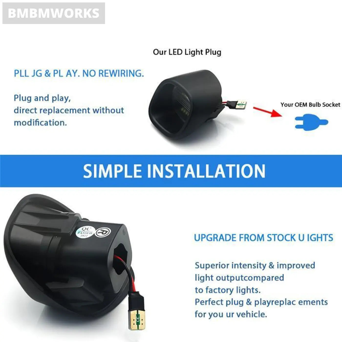 2Pcs Led License Plate Light Tag Lamp Gmc Jimmy Sonoma Oldsmobile Bravada Chevy