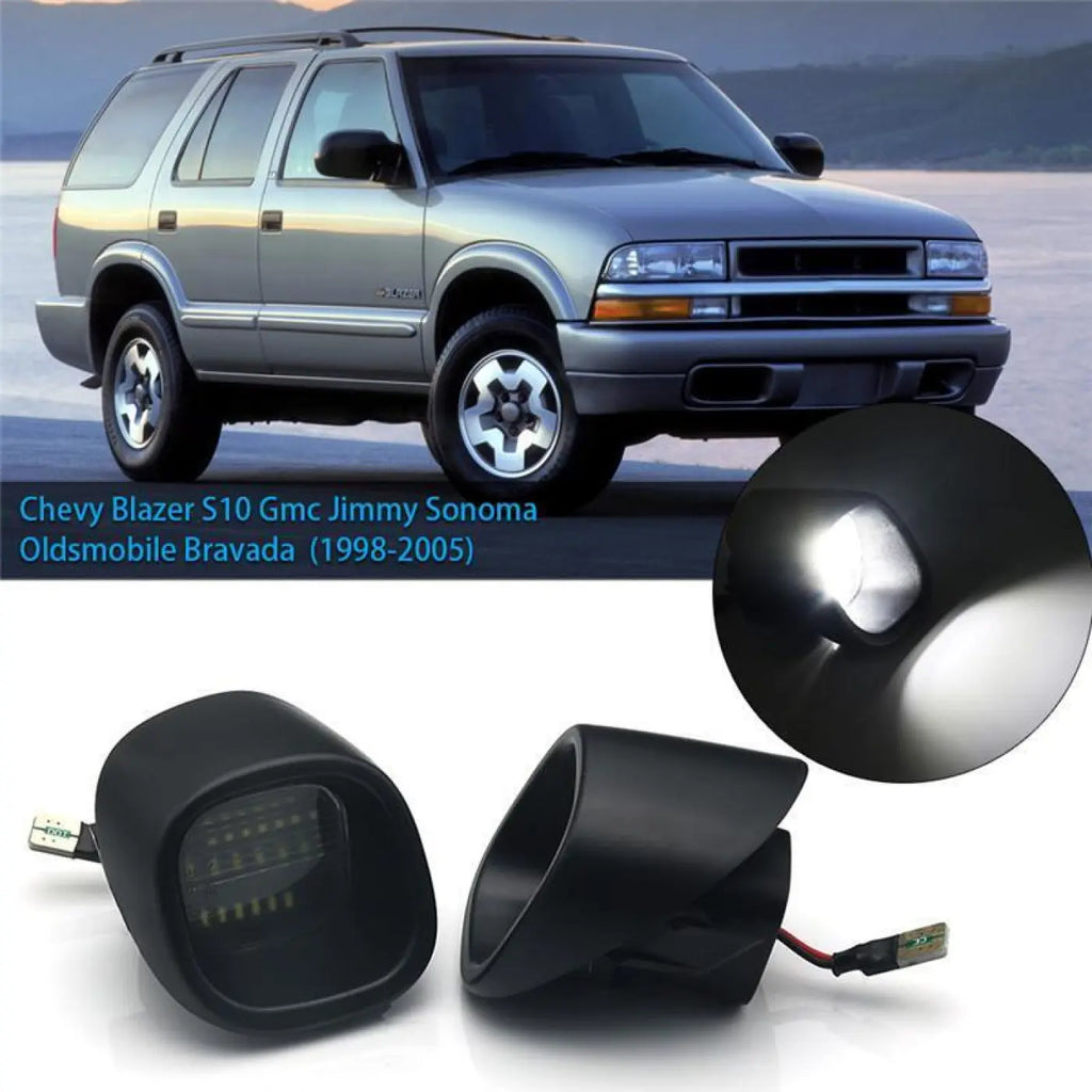 2Pcs Led License Plate Light Tag Lamp Gmc Jimmy Sonoma Oldsmobile Bravada Chevy