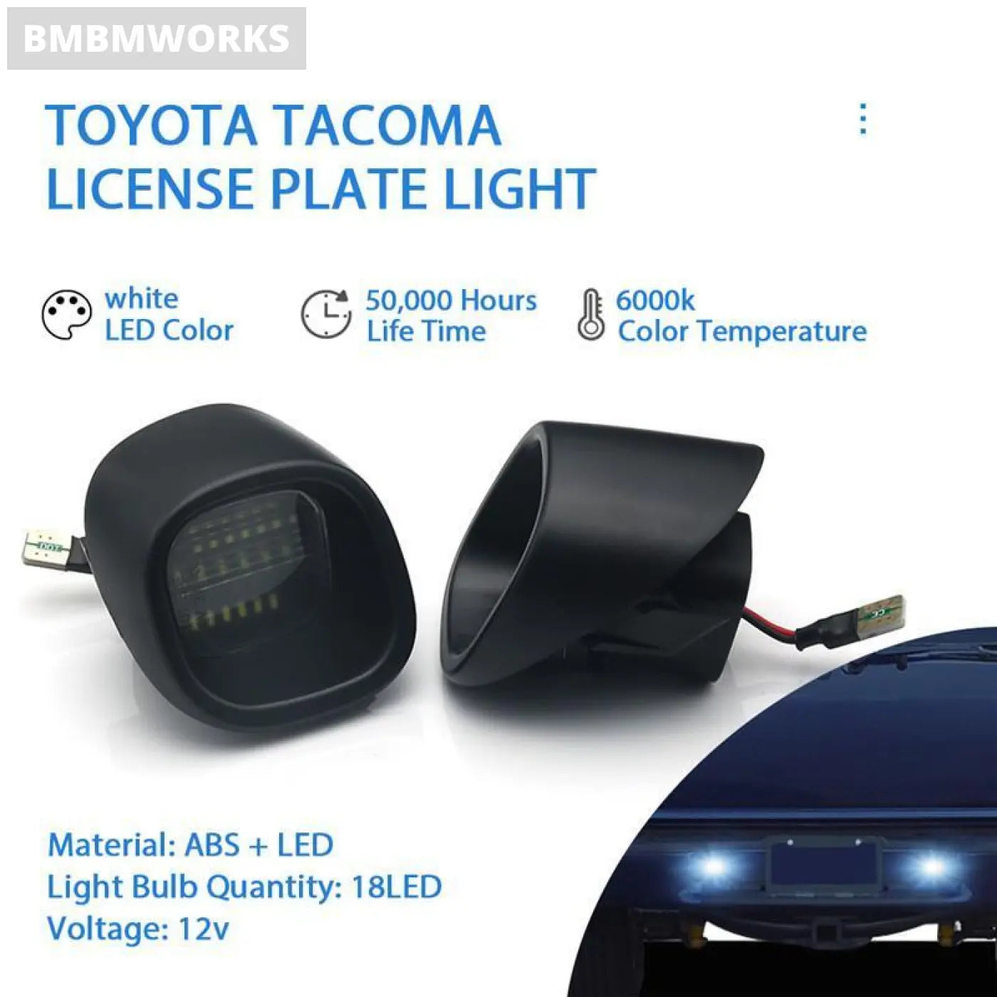 2Pcs Led License Plate Light Tag Lamp Gmc Jimmy Sonoma Oldsmobile Bravada Chevy