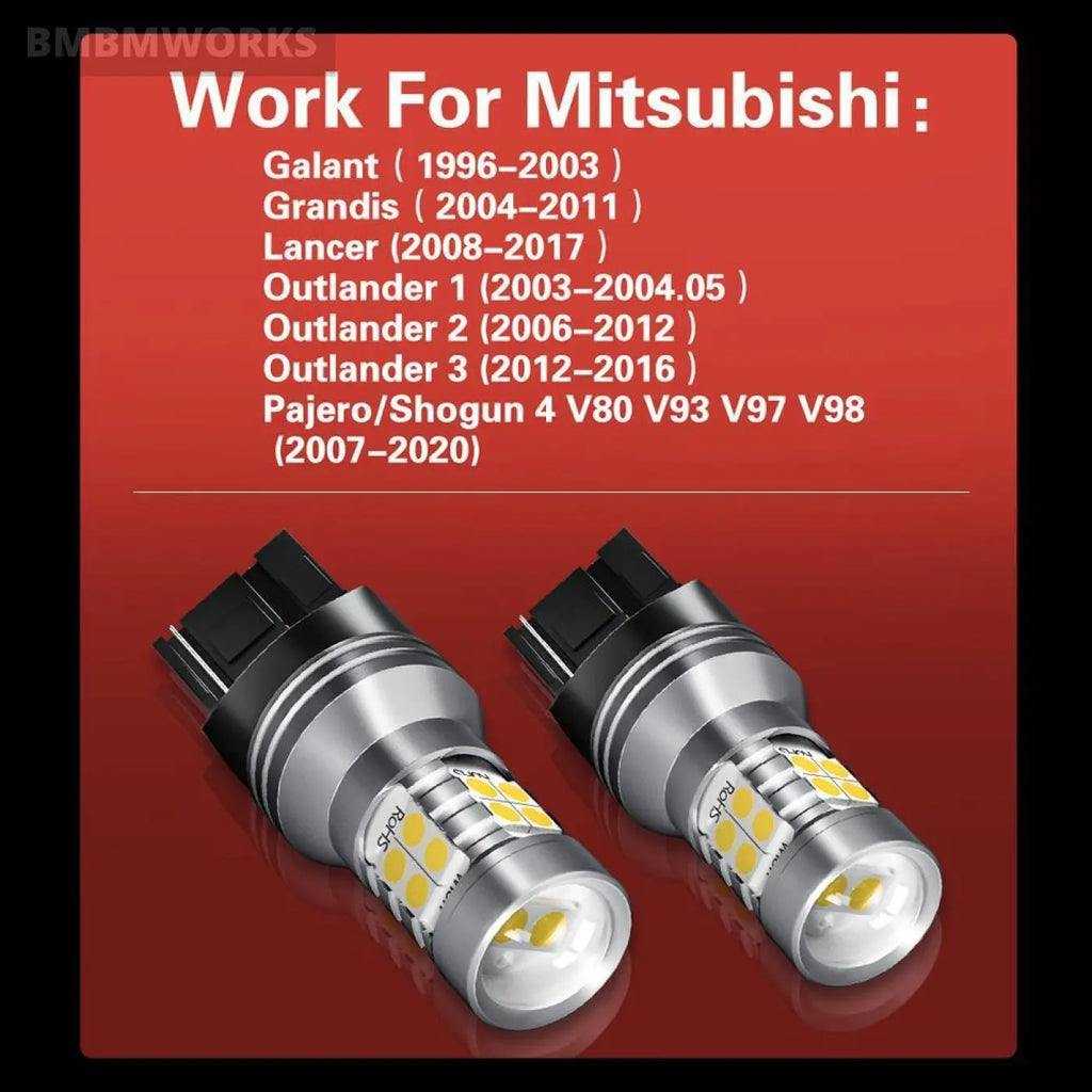 2Pcs Led Reverse Light Lamp Mitsubishi Galant Grandis Lancer Outlander Pajero