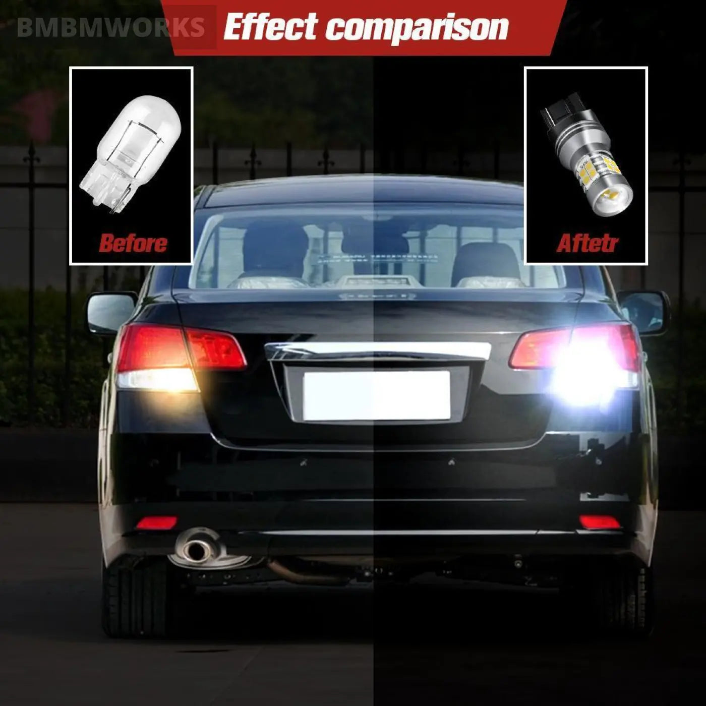 2Pcs Led Reverse Light Lamp Mitsubishi Galant Grandis Lancer Outlander Pajero