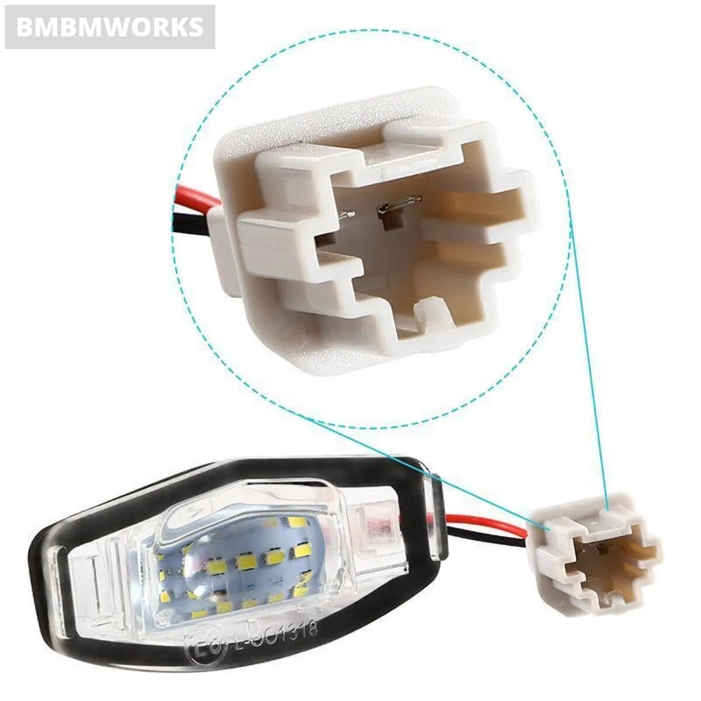 2Pcs License Plate Light Led Acura Mdx Rl Tl Tsx Rdx Ilx Honda Civic Accord