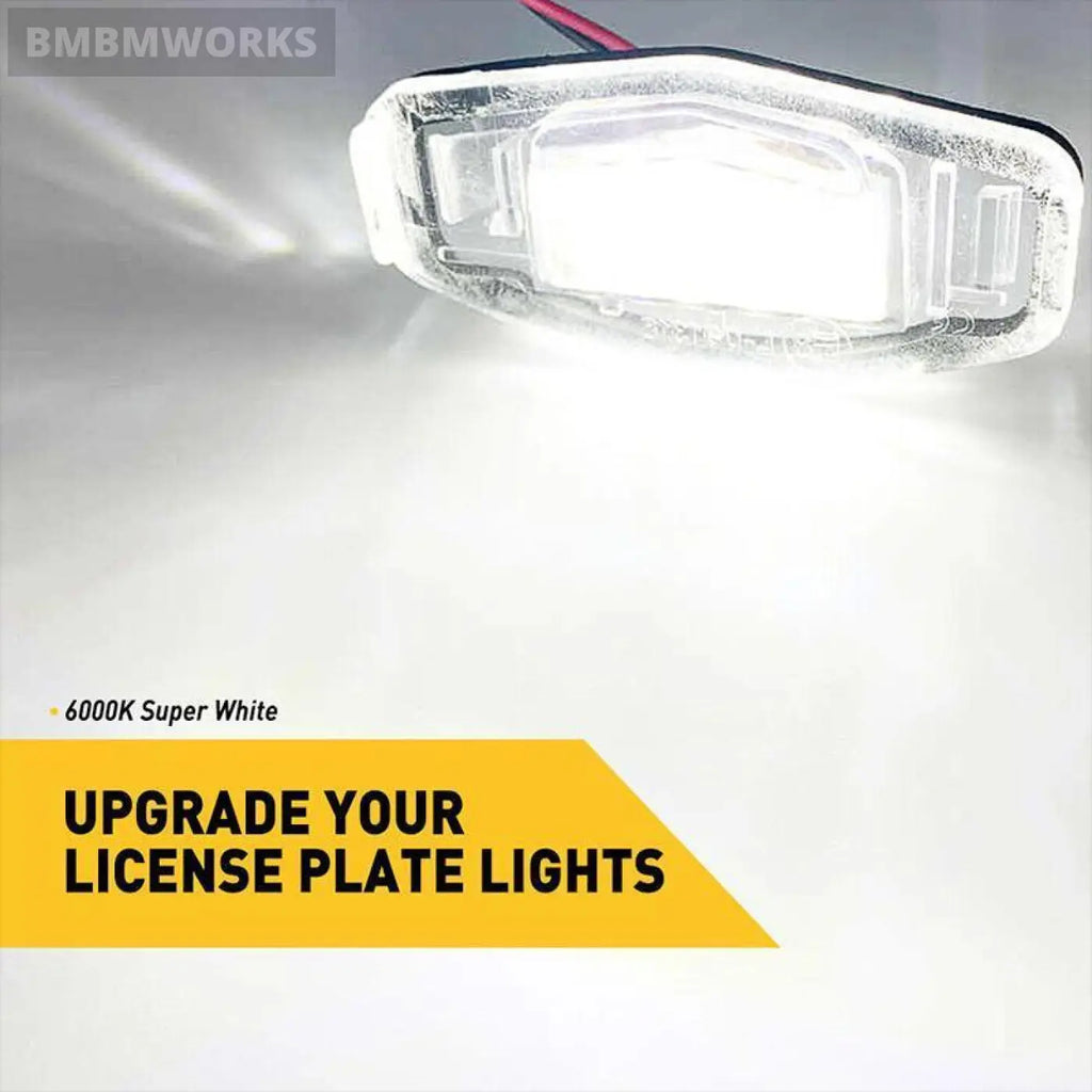2Pcs License Plate Light Led Acura Mdx Rl Tl Tsx Rdx Ilx Honda Civic Accord