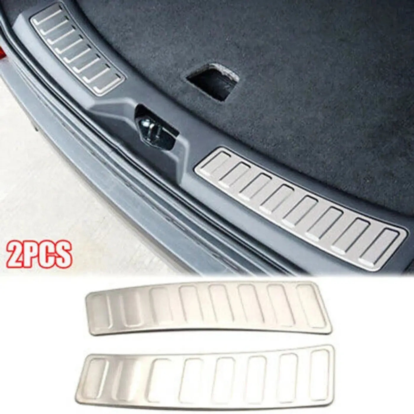 2Pcs Metal Tailgate Edge Cover Trim Replacement For Land Rover Discovery Sport