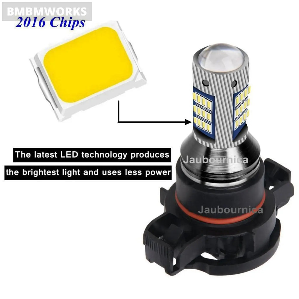 2Pcs Psx24W Super Bright 2016 Led Bulbs Jeep Compass 2017-2019 6000K White 12V