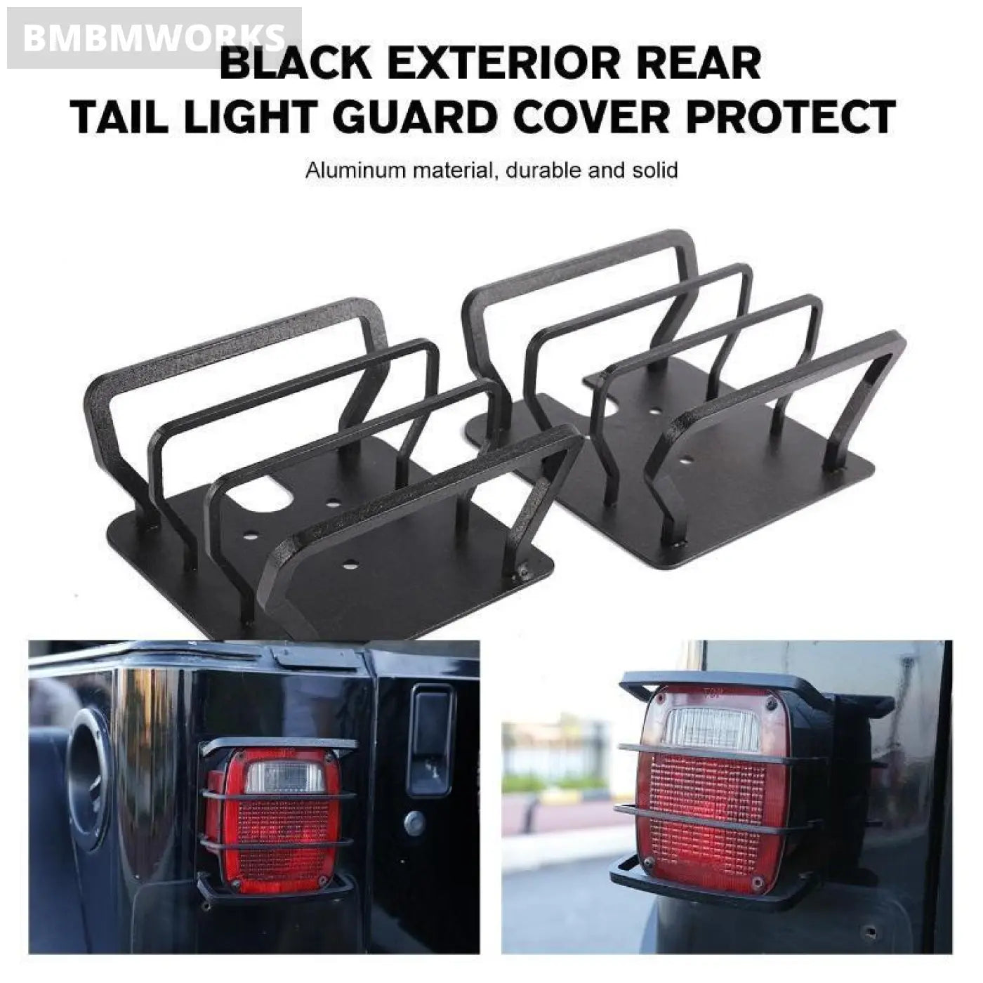 2Pcs Rear Tail Light Guard Cover Protect Lamp Hoods Jeep Wrangler 1987-2006 Tj Y
