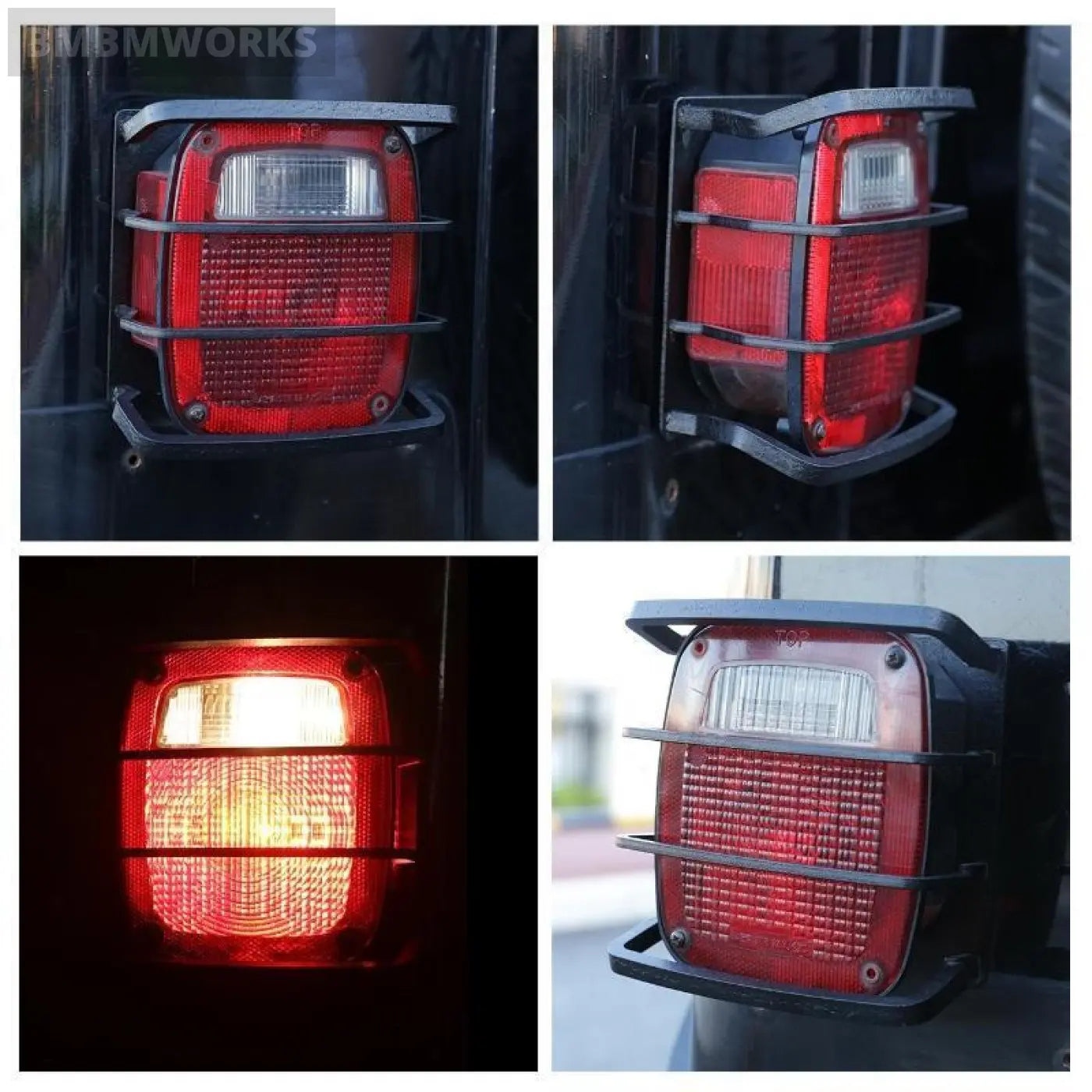 2Pcs Rear Tail Light Guard Cover Protect Lamp Hoods Jeep Wrangler 1987-2006 Tj Y