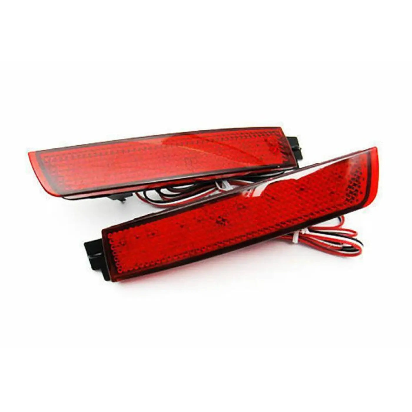 2Pcs Red Lens Rear Bumper Reflector Lamp For Nissan Juke Murano Quest Sentra